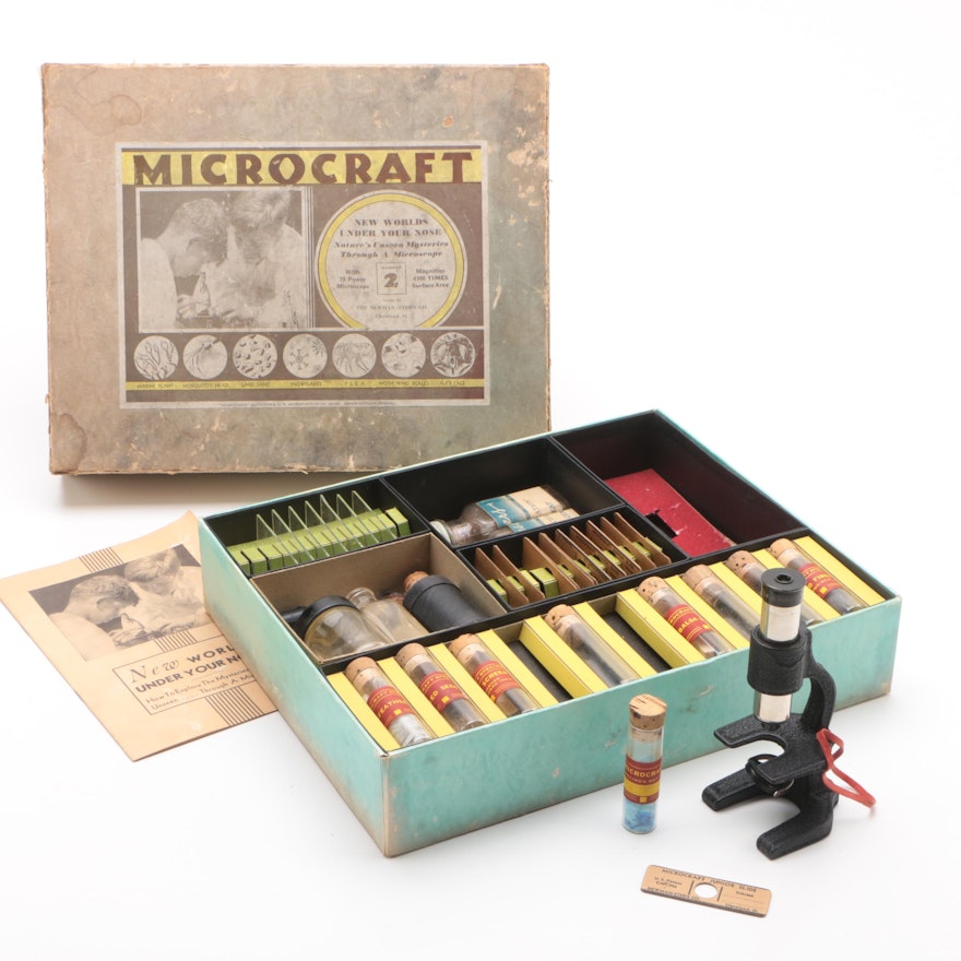 Microcraft #2 Microscope Lab Kit by The Newman-Stern Co., Late 1950s