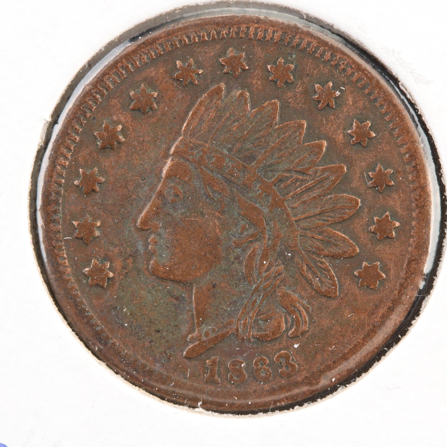 1863 John Zeltner Civil War Token from Cincinnati, Ohio