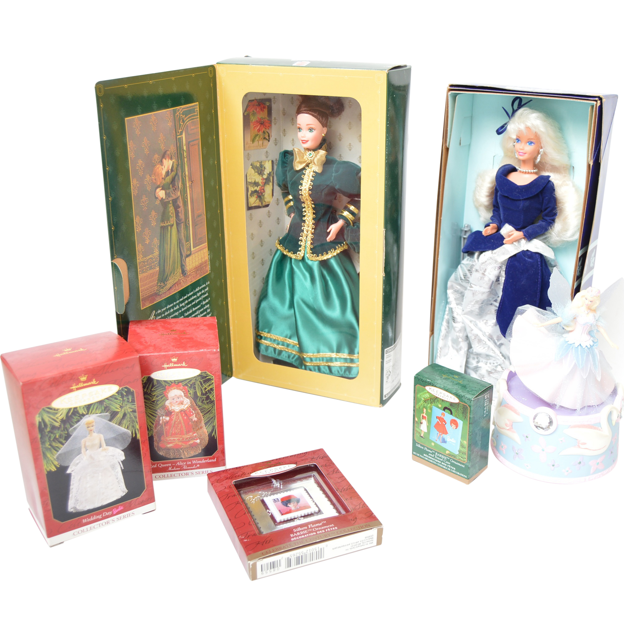 Mattel Barbie Dolls in Original Packaging Plus Hallmark Barbie Ornaments