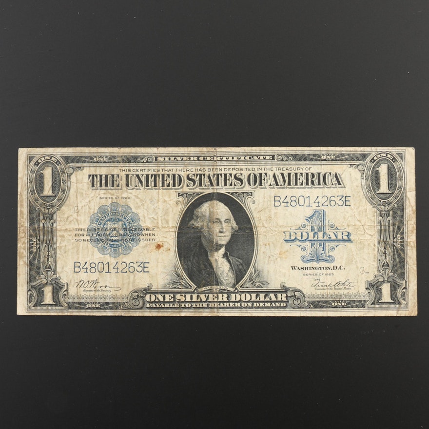 1923 U.S. $1 Silver Certificate with Blue Seal