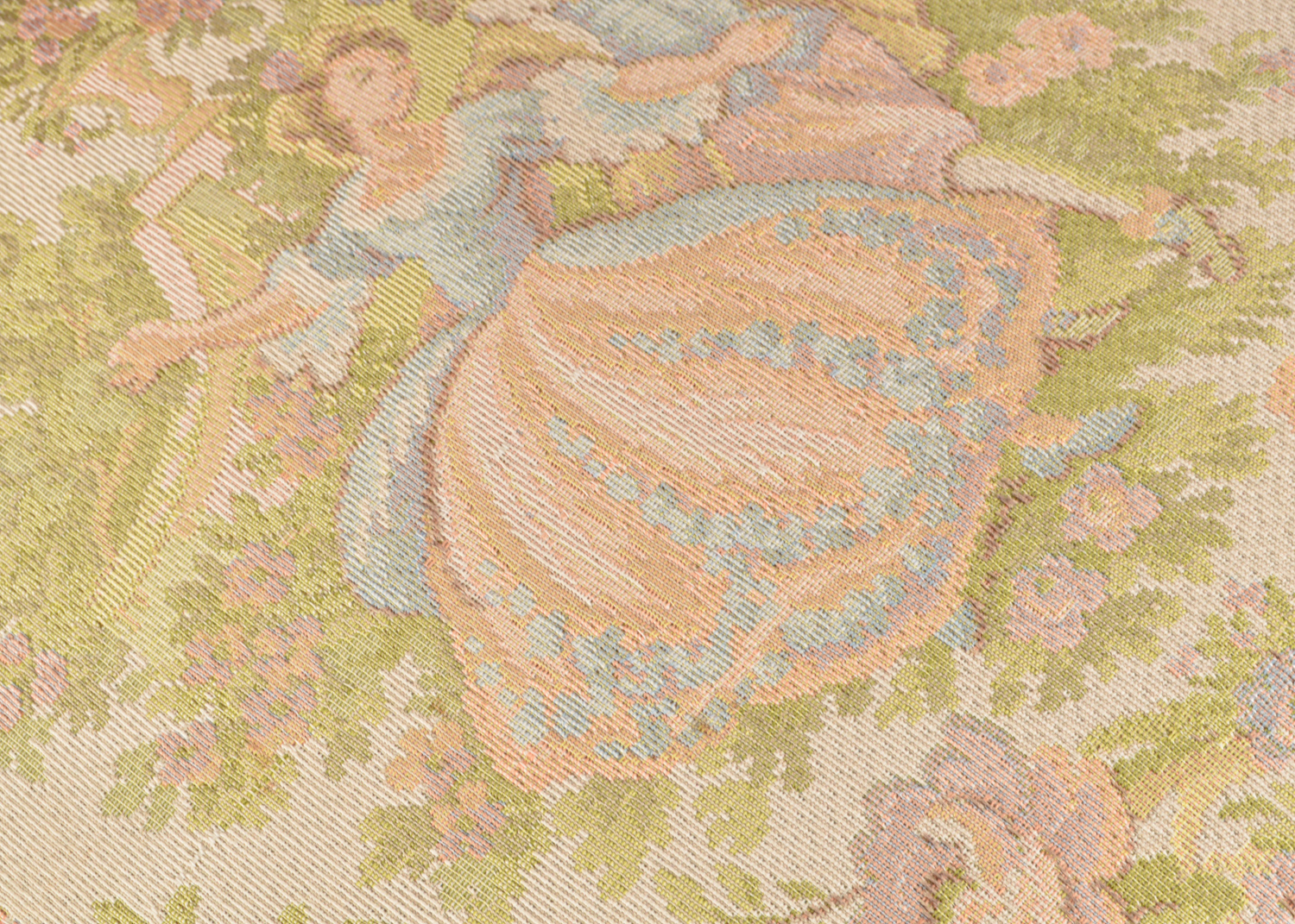 French Provincial Style Carved Walnut Frame Upholstered Armchairs, Late 20th C.