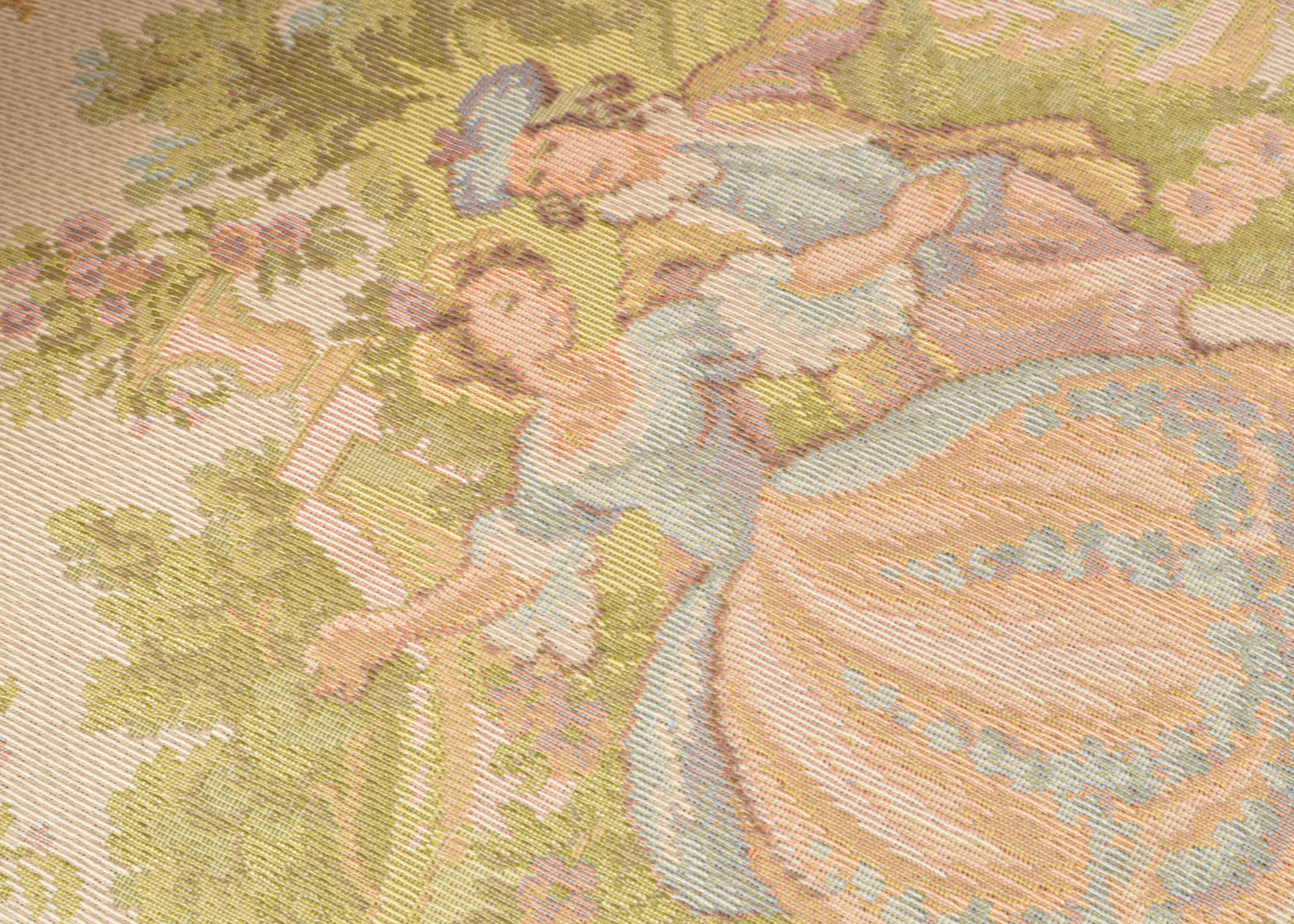 French Provincial Style Carved Walnut Frame Upholstered Armchairs, Late 20th C.