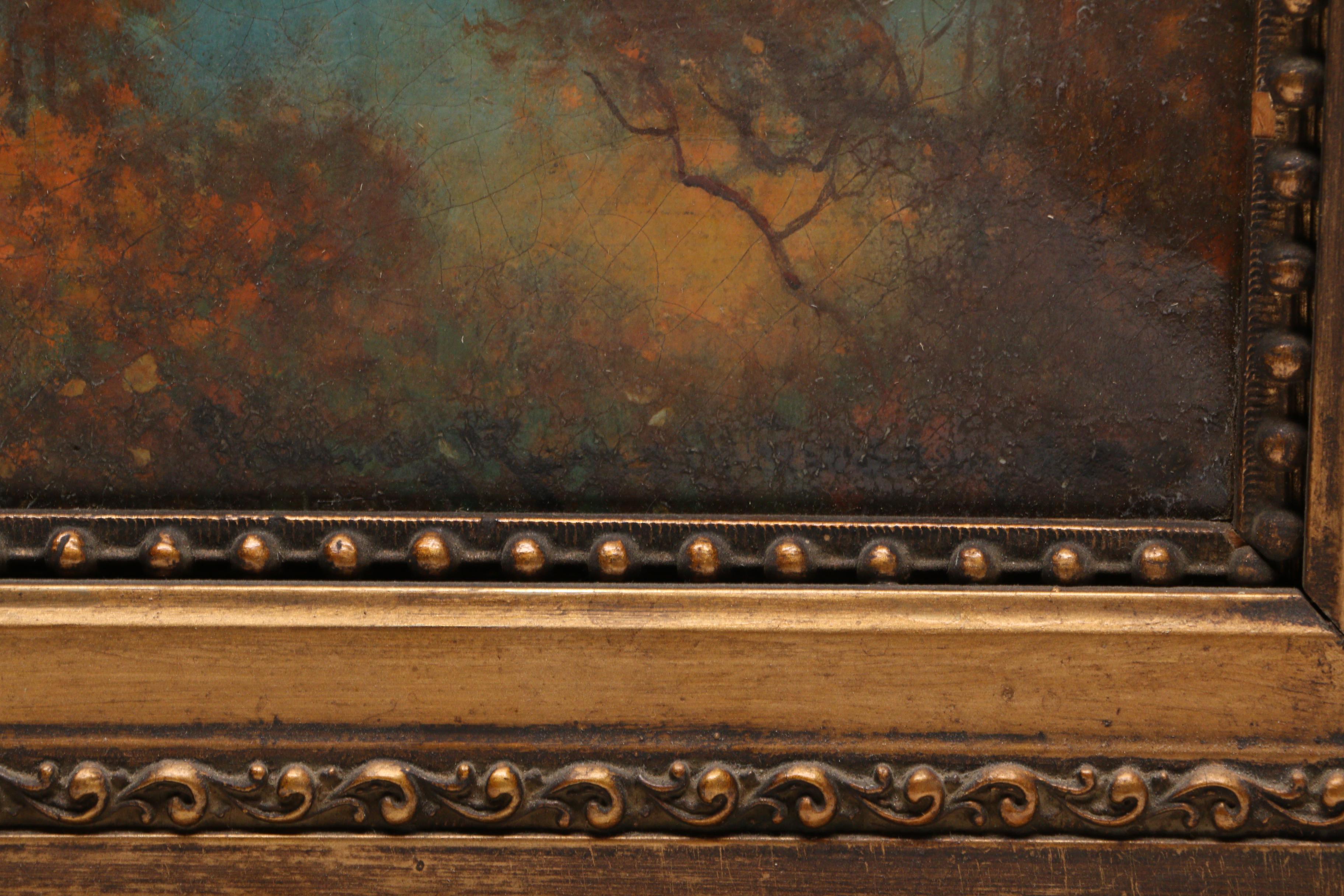 Frank Russell Green Oil Painting on Canvas "Harvest Moon"