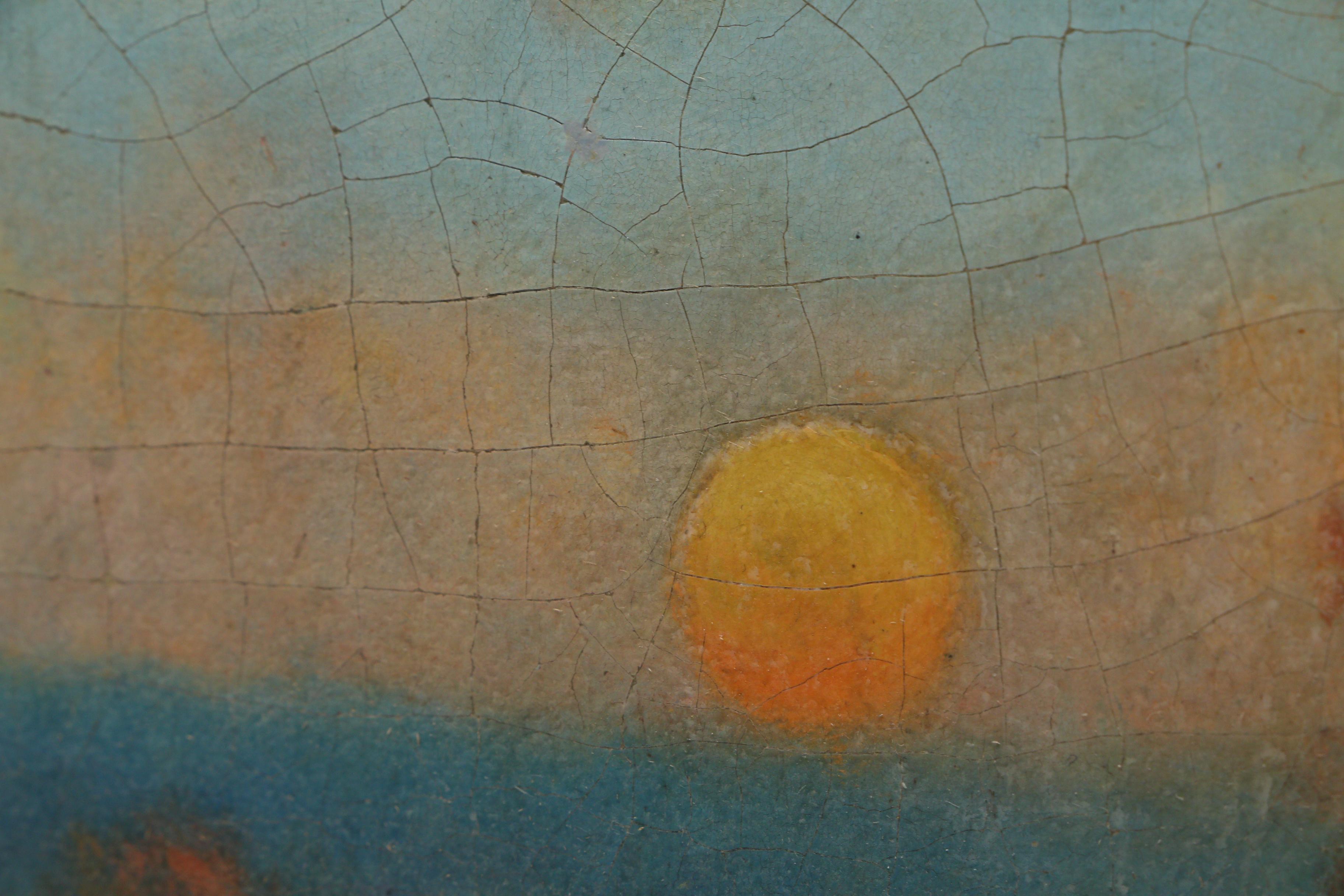 Frank Russell Green Oil Painting on Canvas "Harvest Moon"