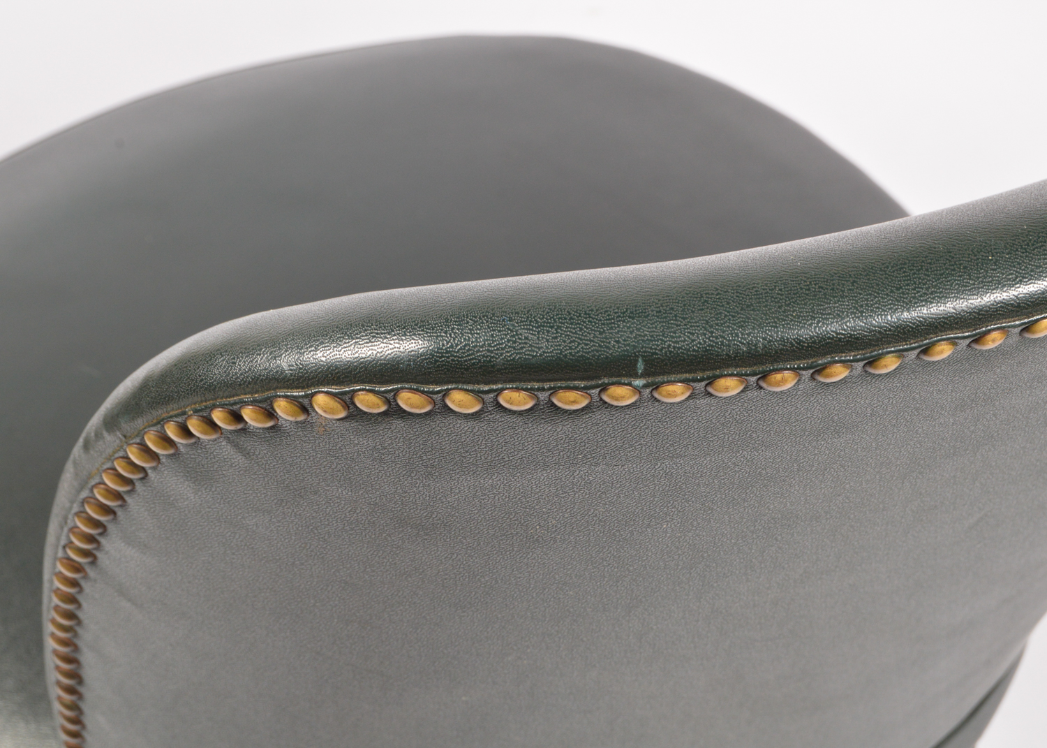 Vinyl Upholstered Curved Back Side Chair, Mid-20th Century