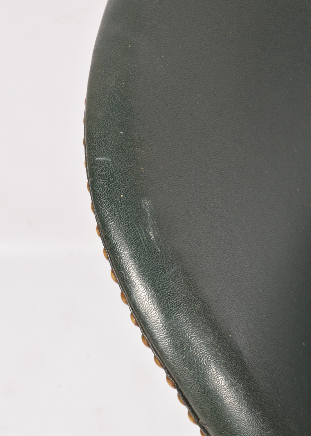 Vinyl Upholstered Curved Back Side Chair, Mid-20th Century