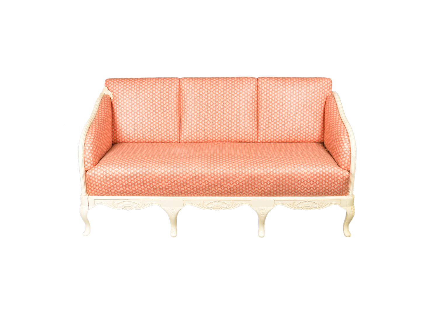 French Provincial Style Painted Wooden Sofa, 20th Century