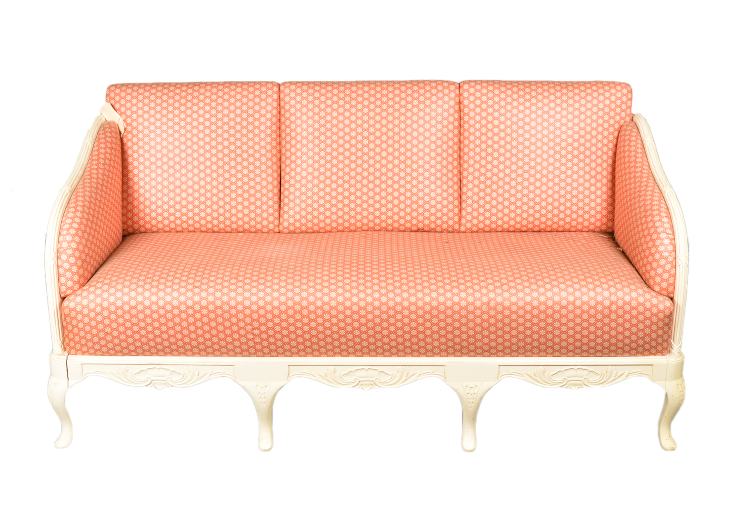 French Provincial Style Painted Wooden Sofa, 20th Century