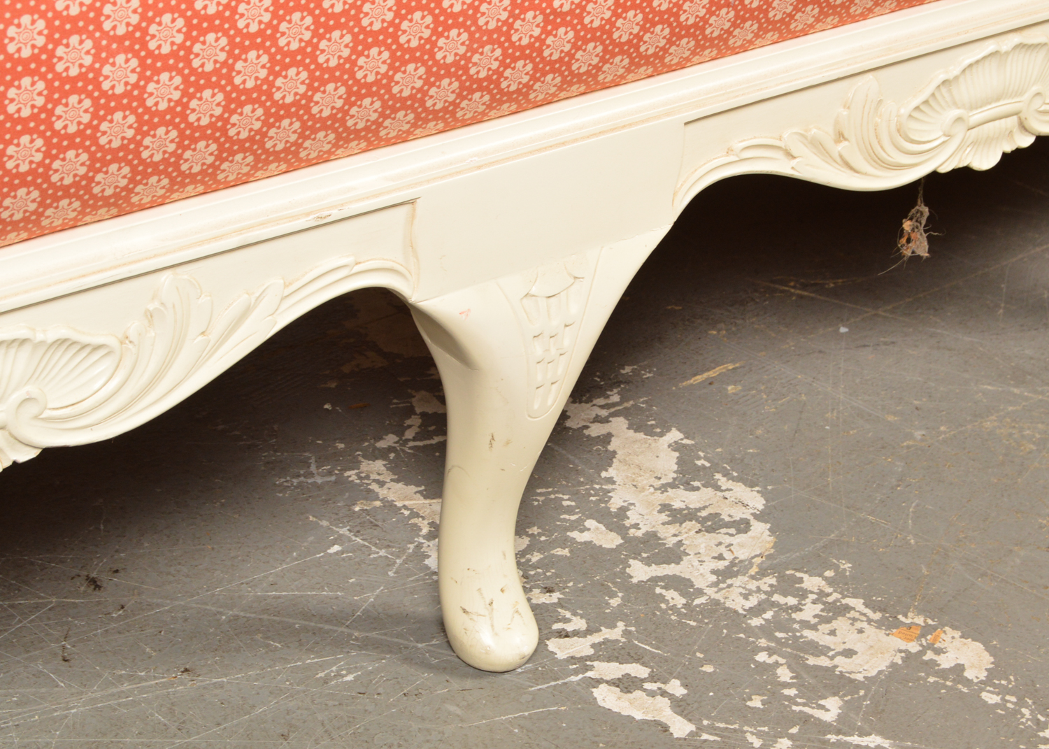 French Provincial Style Painted Wooden Sofa, 20th Century