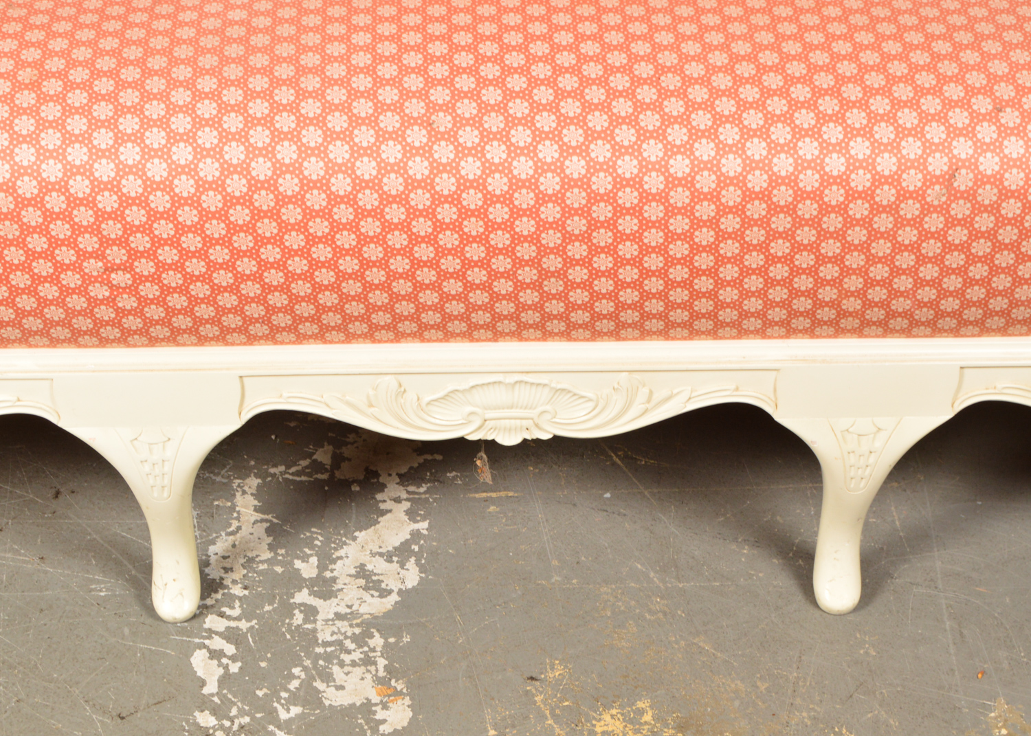 French Provincial Style Painted Wooden Sofa, 20th Century