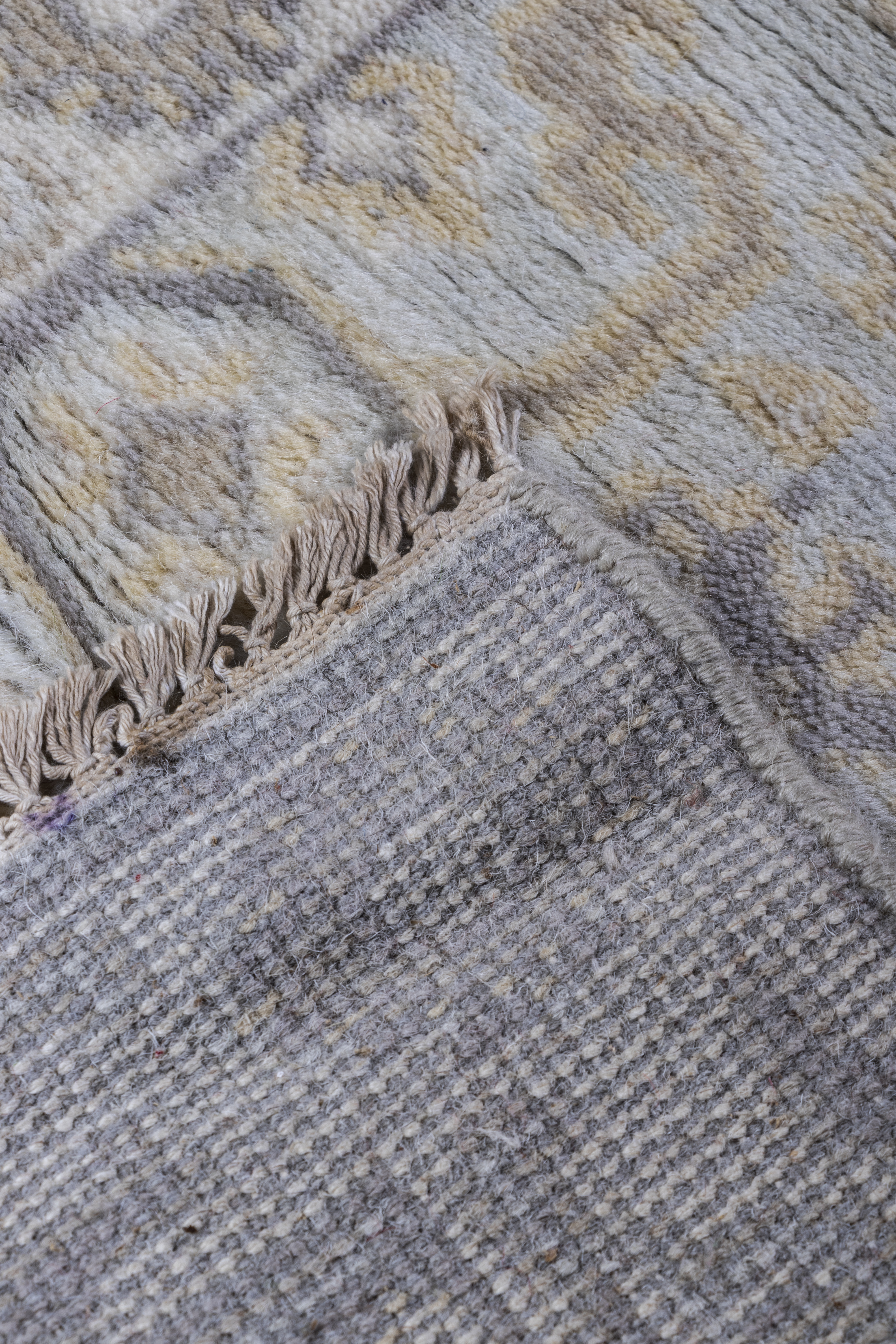 Hand-Knotted Indo-Oushak Wool Rug