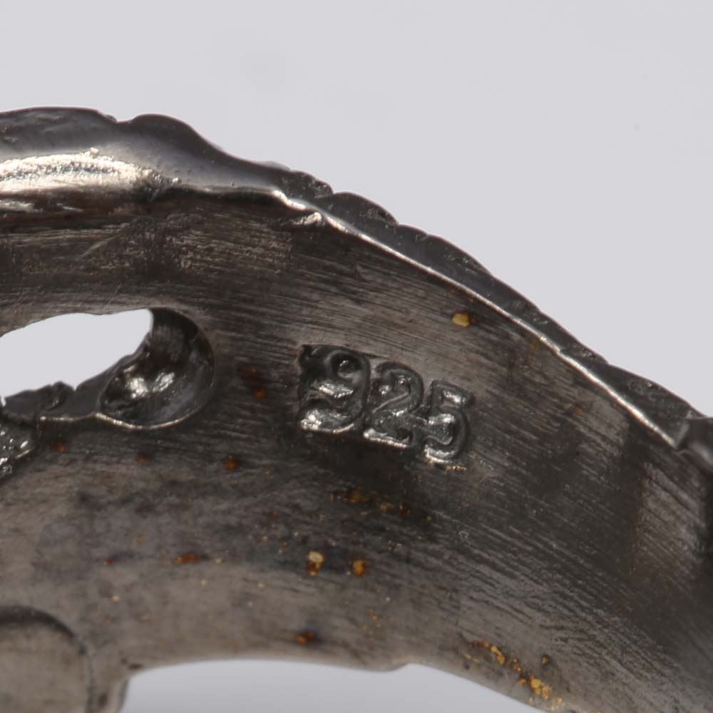 Sterling Silver 4.58 CT Citrine and Peridot Ring with Gold Wash Accents