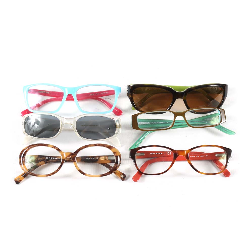 Collection of Designer Eyeglasses featuring Kate Spade New York and Tory Burch