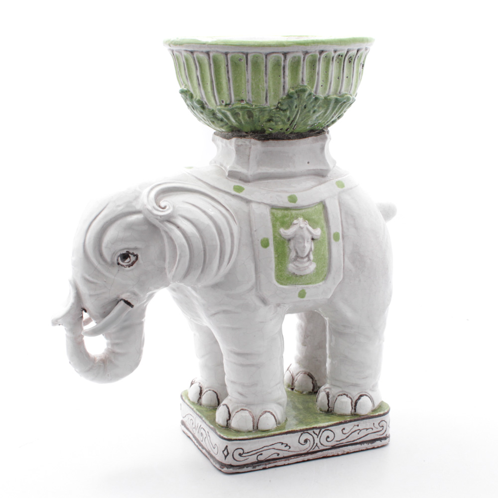 Mid Century Italian Earthenware Elephant Planter