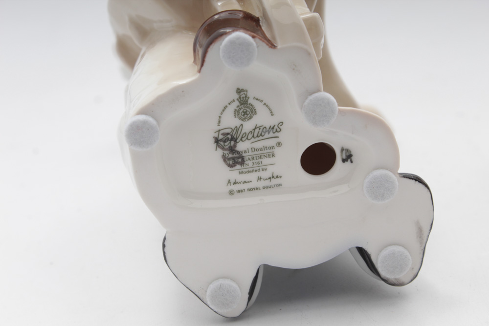 Royal Doulton "The Gardener", "Hold Tight" and "Jester" Bone China Figurines