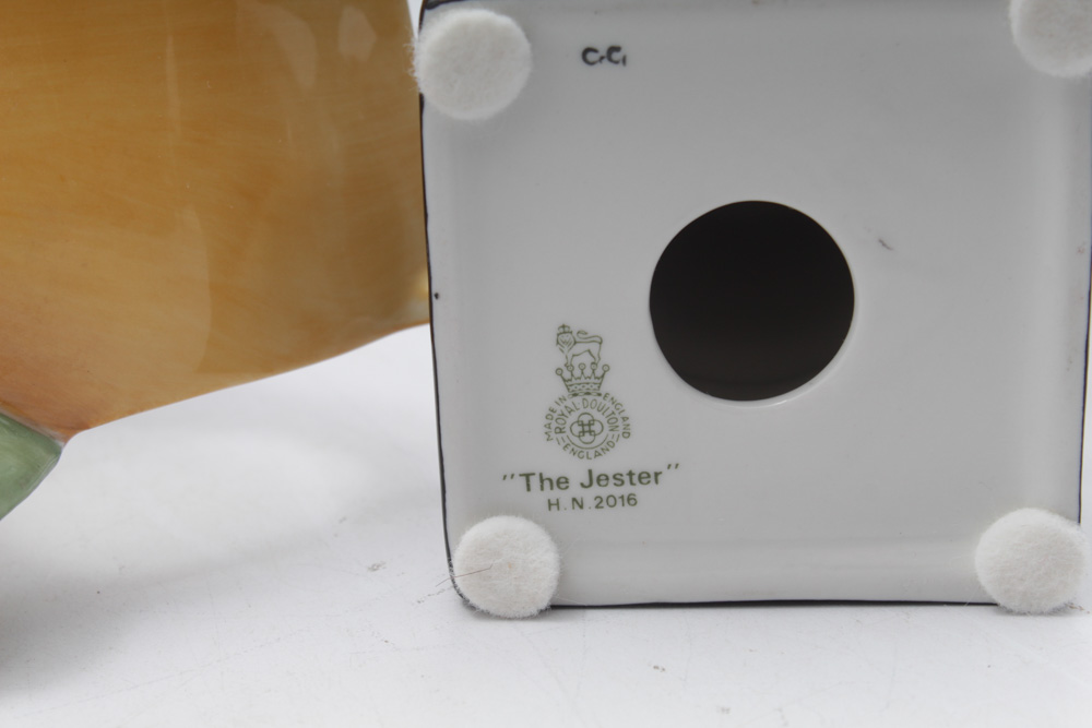 Royal Doulton "The Gardener", "Hold Tight" and "Jester" Bone China Figurines