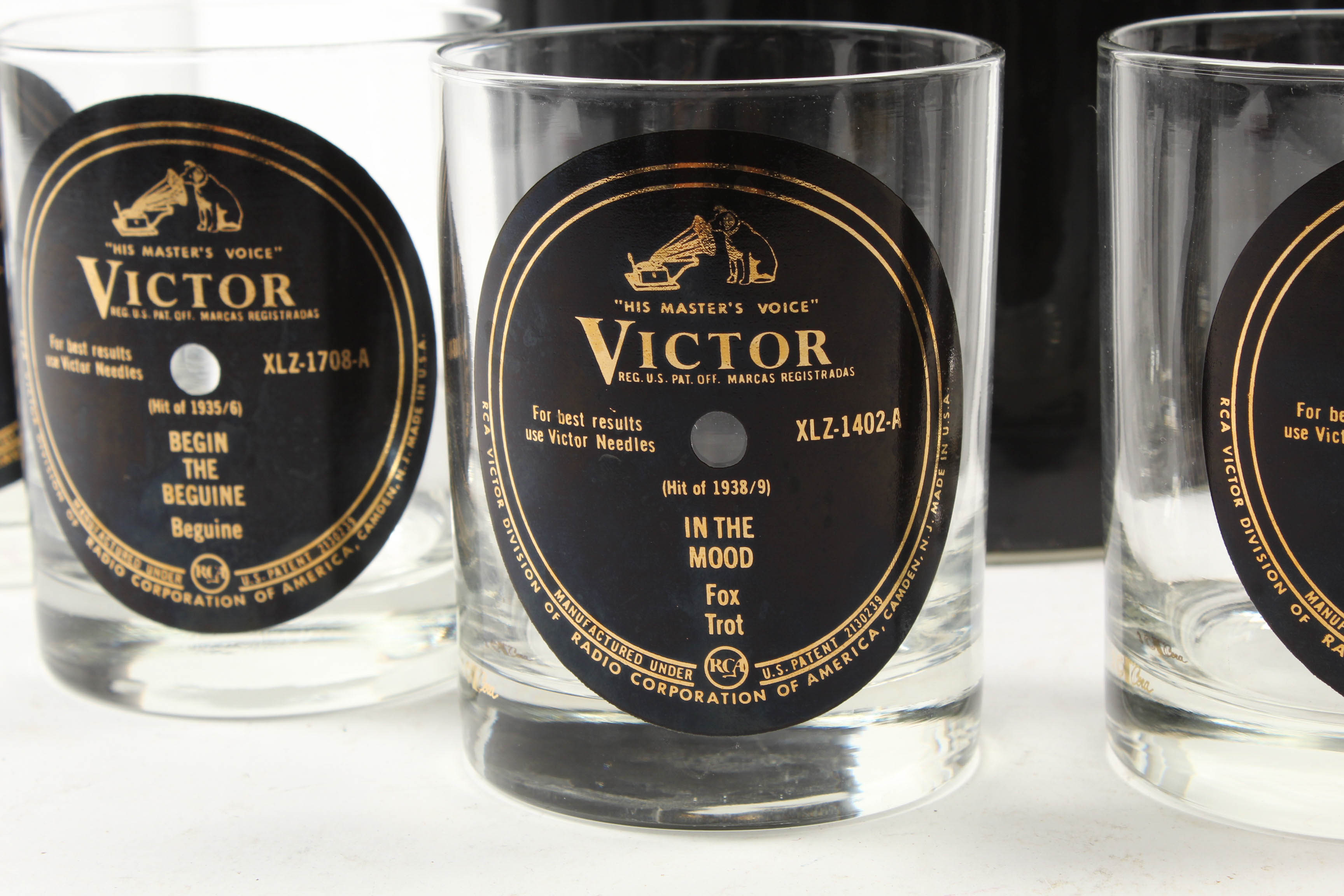 Vintage RCA Victor Ice Bucket and Old Fashioned Glasses
