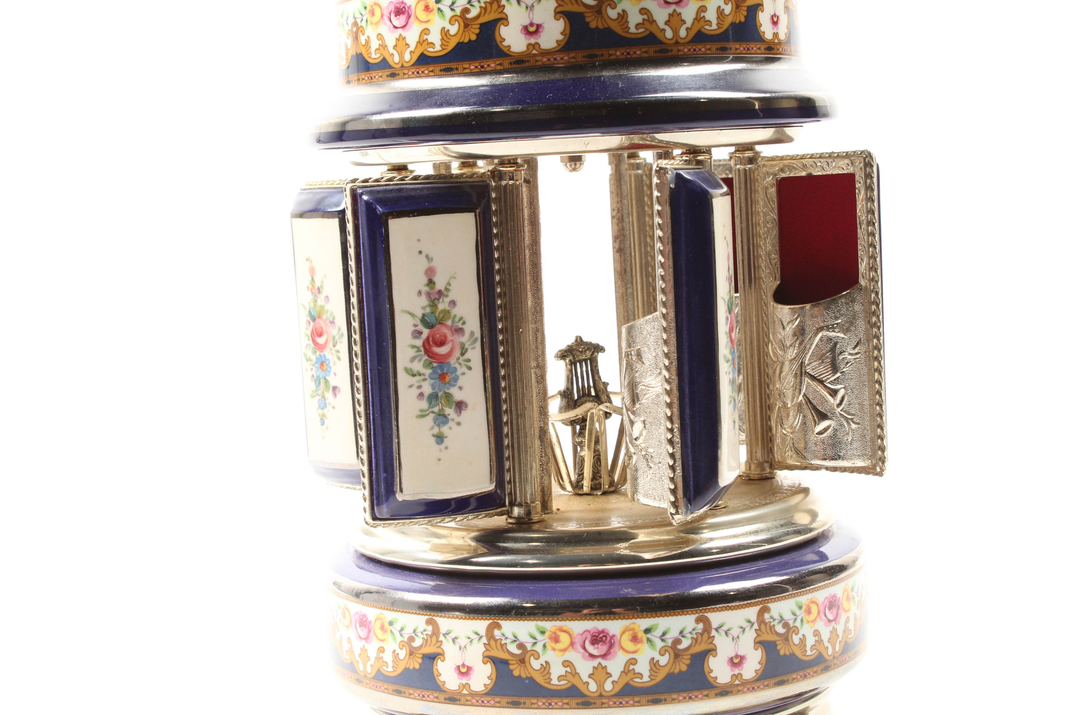 Reuge Music Box Cigarette and Lipstick Dispenser