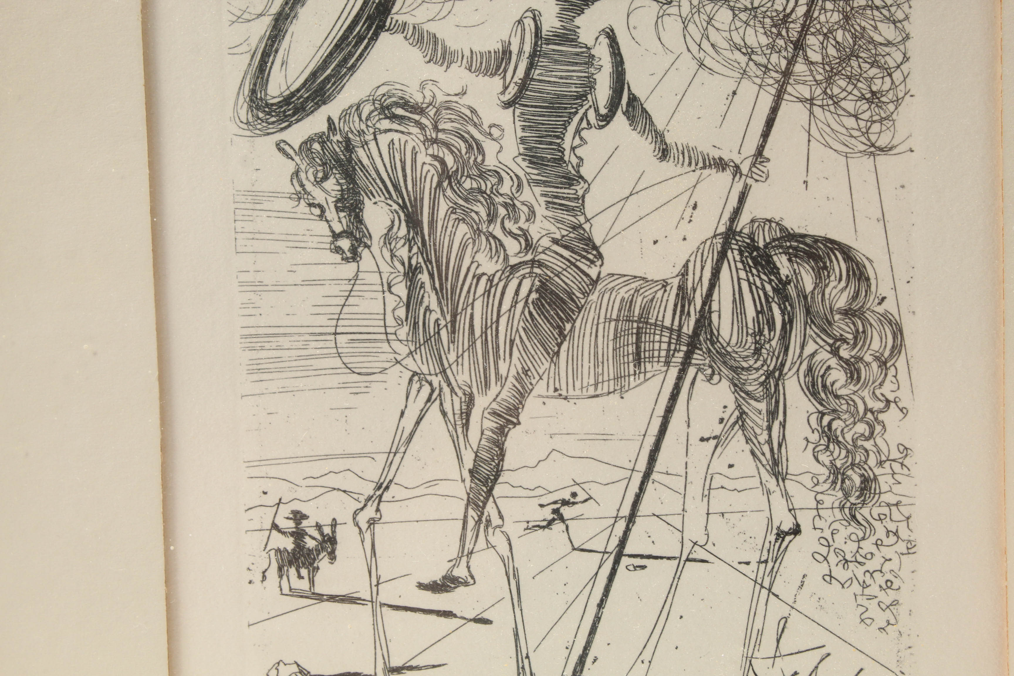 Salvador Dali Restrike Etching "Don Quixote" by The Collector's Guild