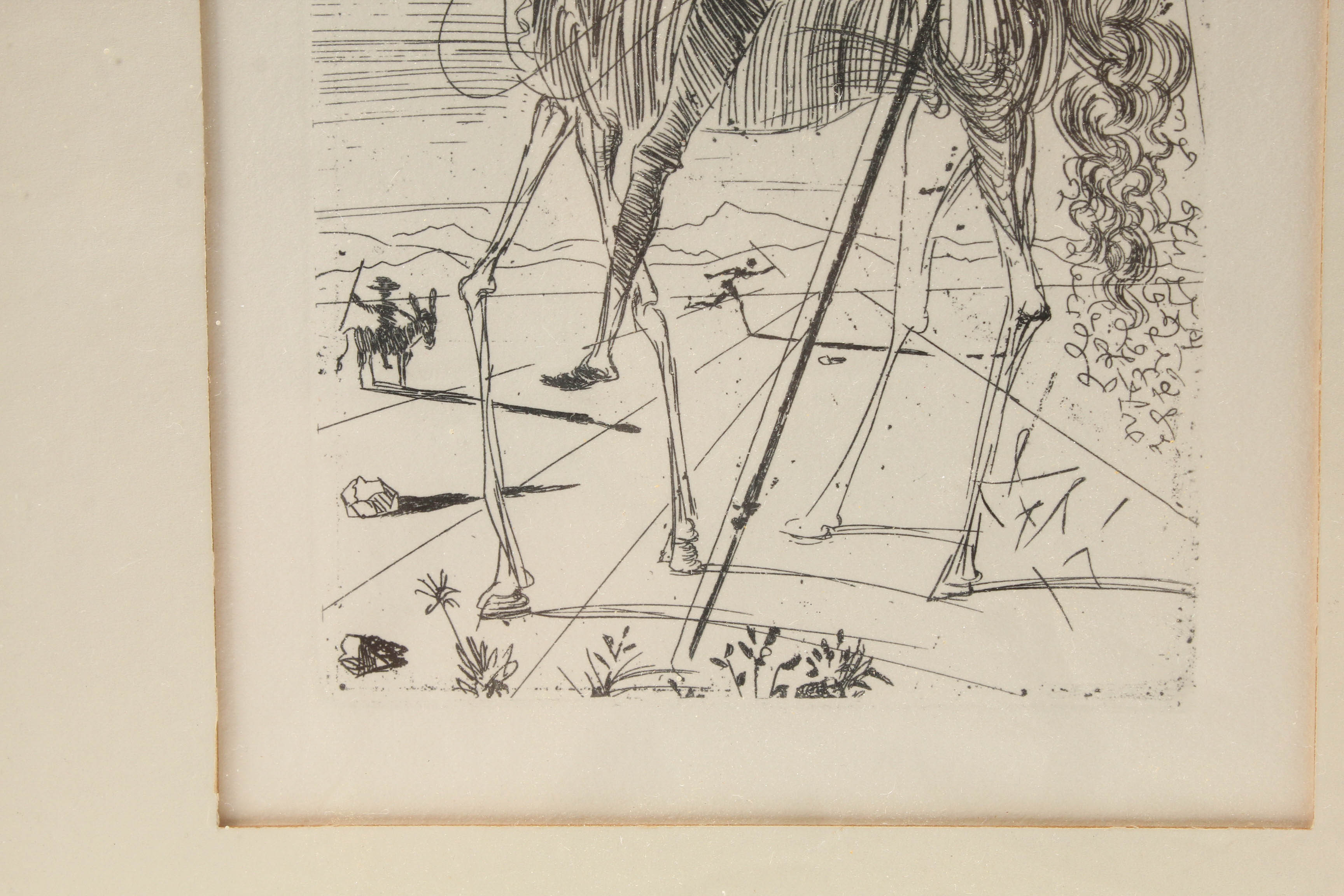 Salvador Dali Restrike Etching "Don Quixote" by The Collector's Guild