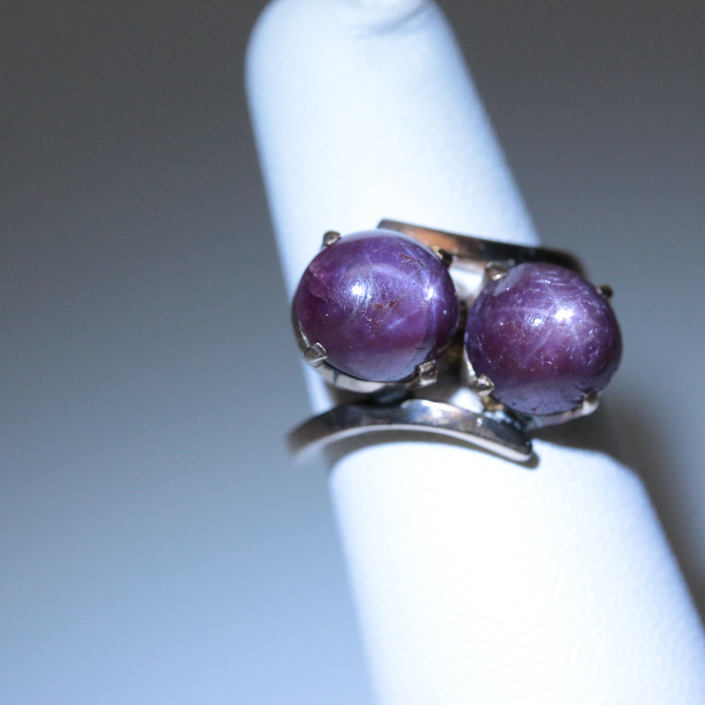 10K Rose Gold 10.23 CTW Star Ruby Bypass Ring