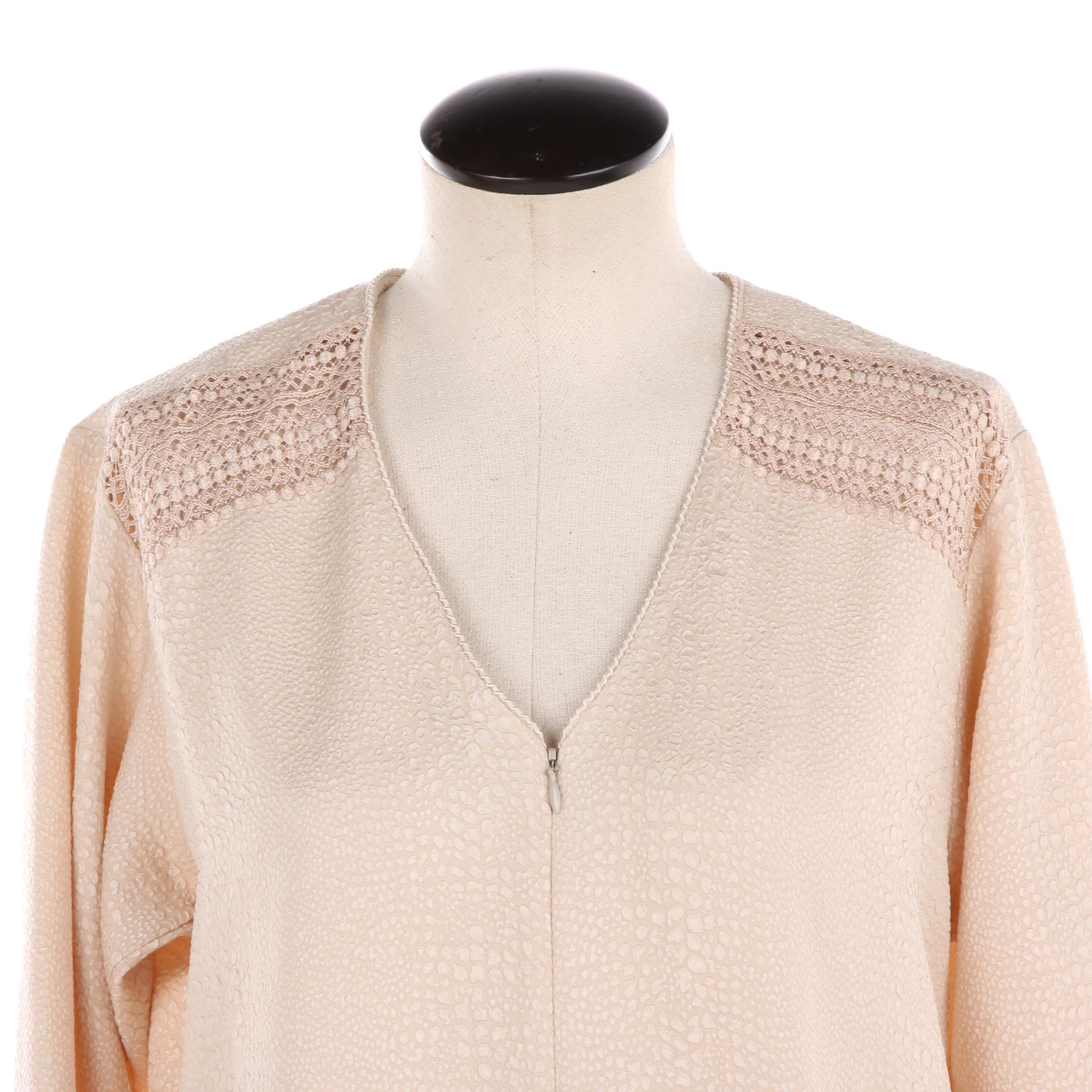 Women's Oscar de la Renta Textured Loungewear Kaftan