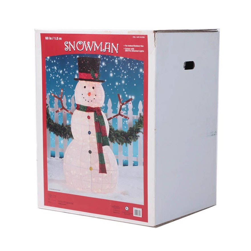 Indoor and Outdoor Lighted Snowman Decoration