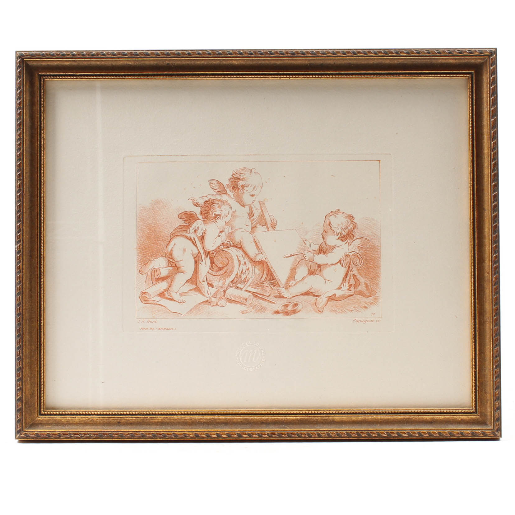 Auguste Pequegnot Etching after Jean-Baptiste Marie Huet