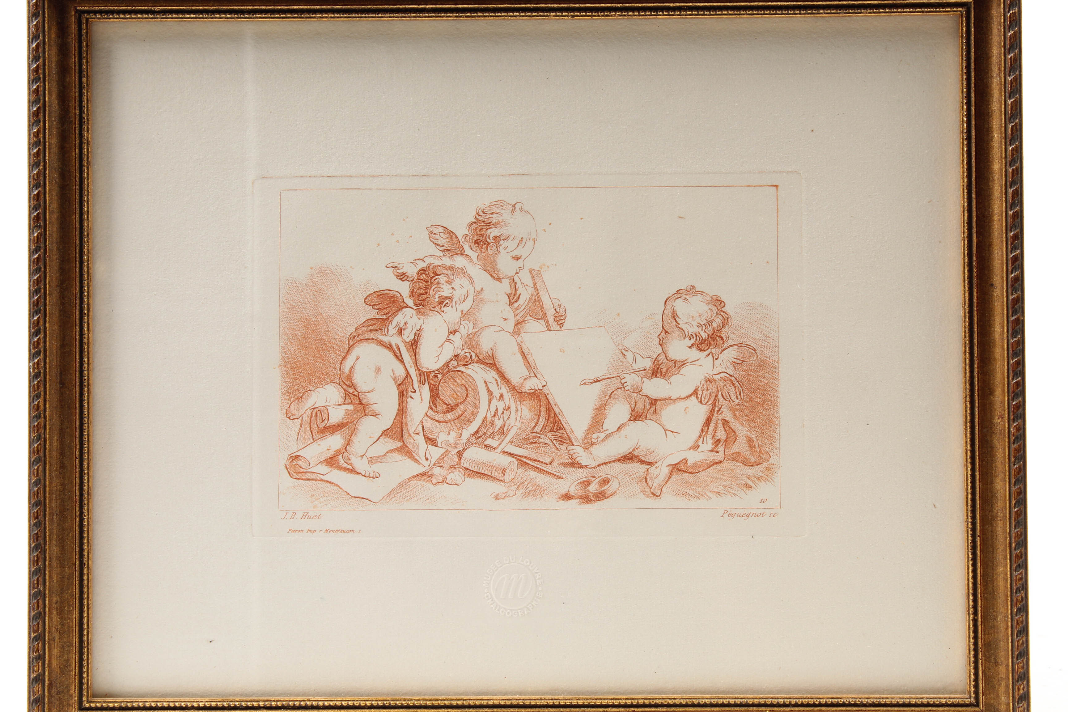 Auguste Pequegnot Etching after Jean-Baptiste Marie Huet