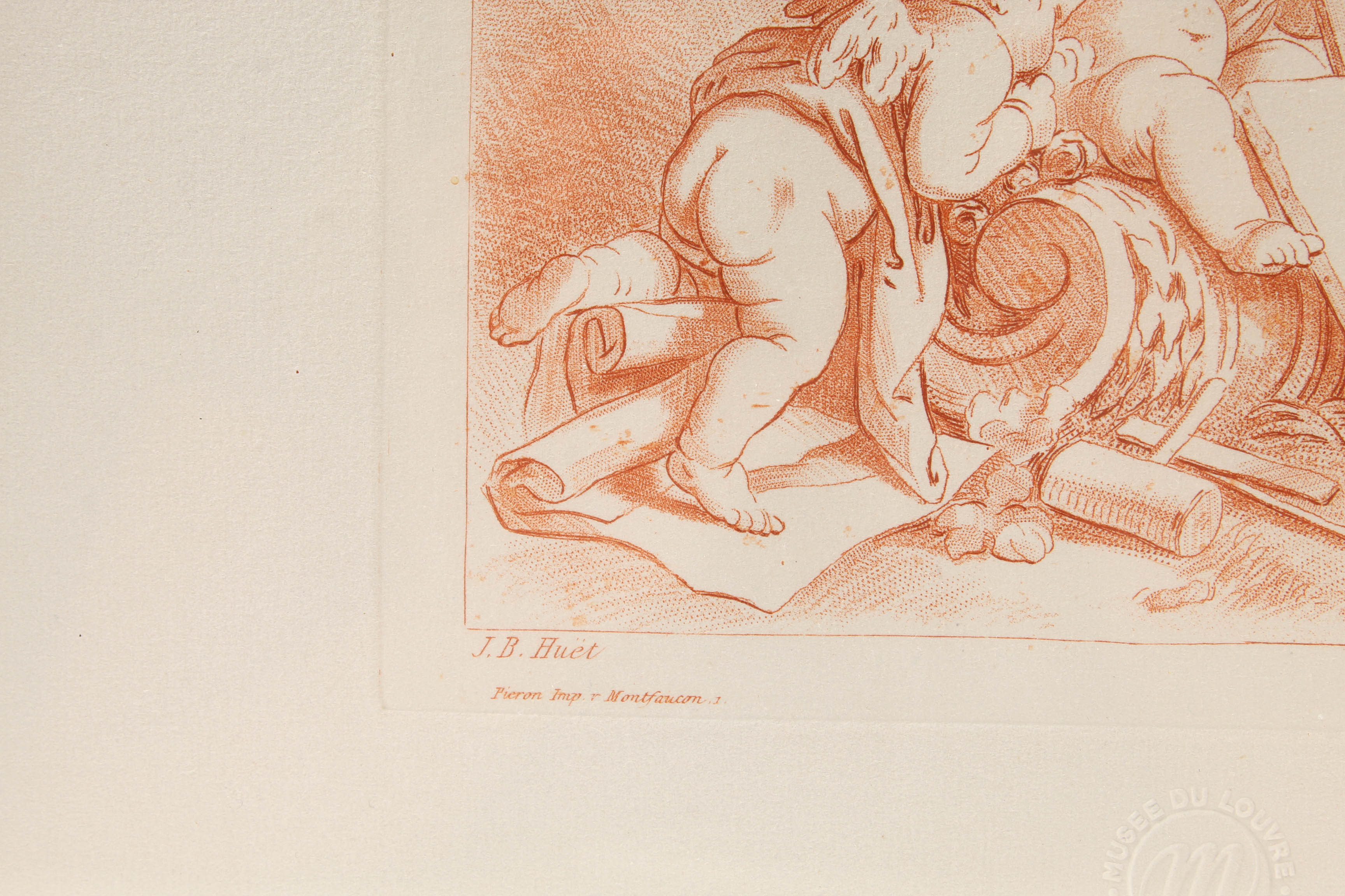 Auguste Pequegnot Etching after Jean-Baptiste Marie Huet