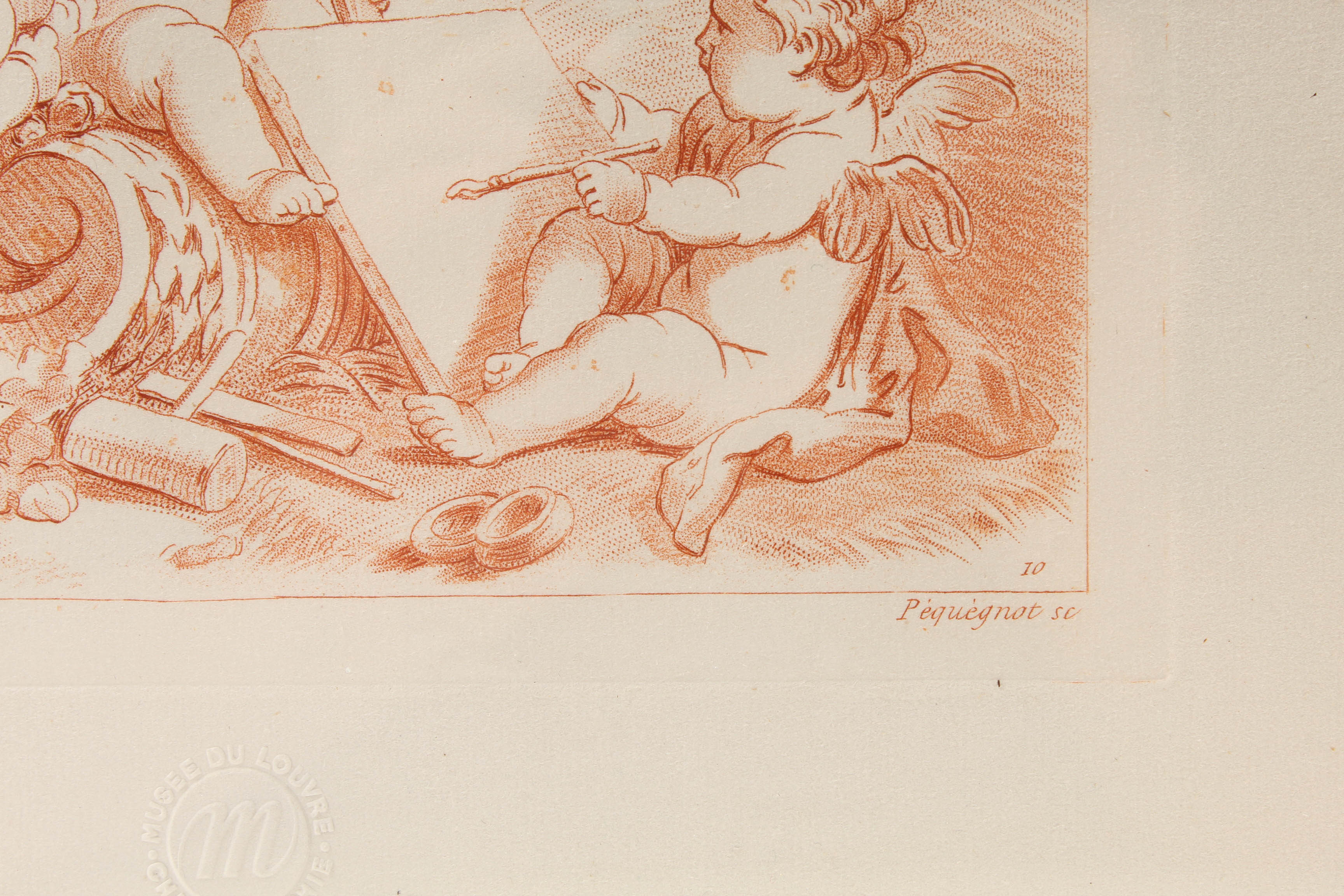 Auguste Pequegnot Etching after Jean-Baptiste Marie Huet