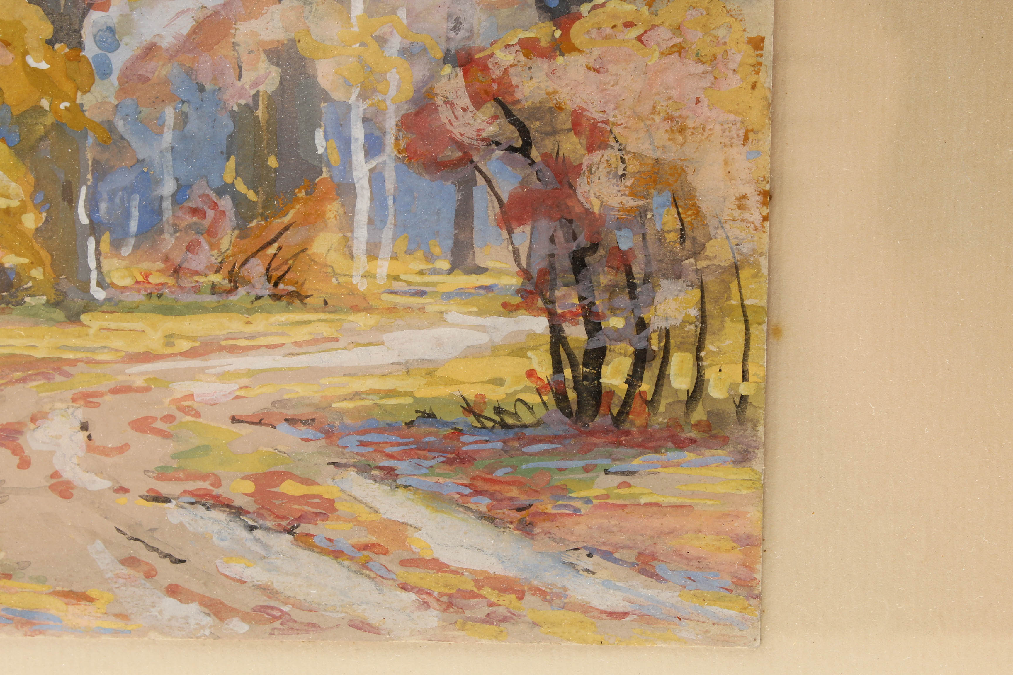 Edward Sitzman Vintage Gouache Brown County, Indiana Landscape