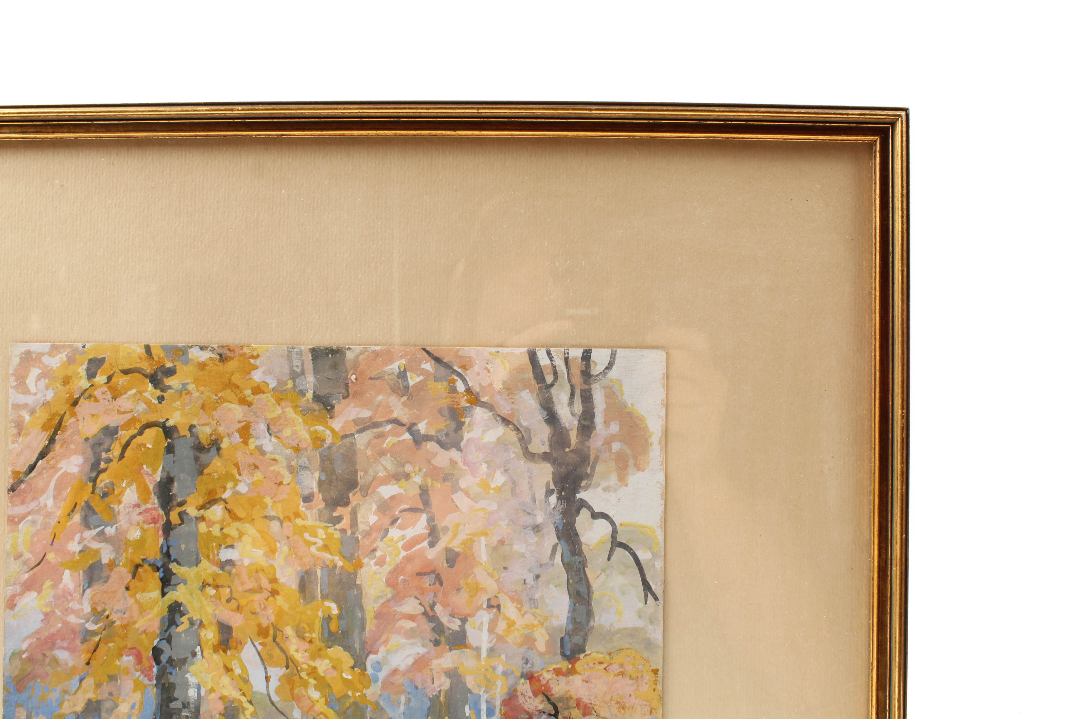 Edward Sitzman Vintage Gouache Brown County, Indiana Landscape