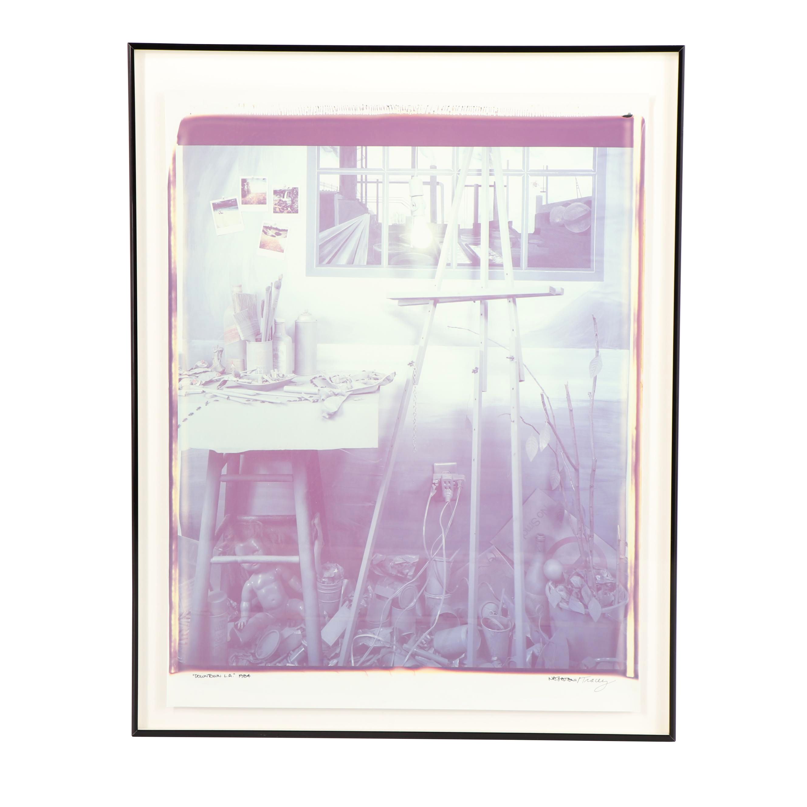Patrick Nagatani and Andrée Tracey 1984 Polaroid "Downtown LA"