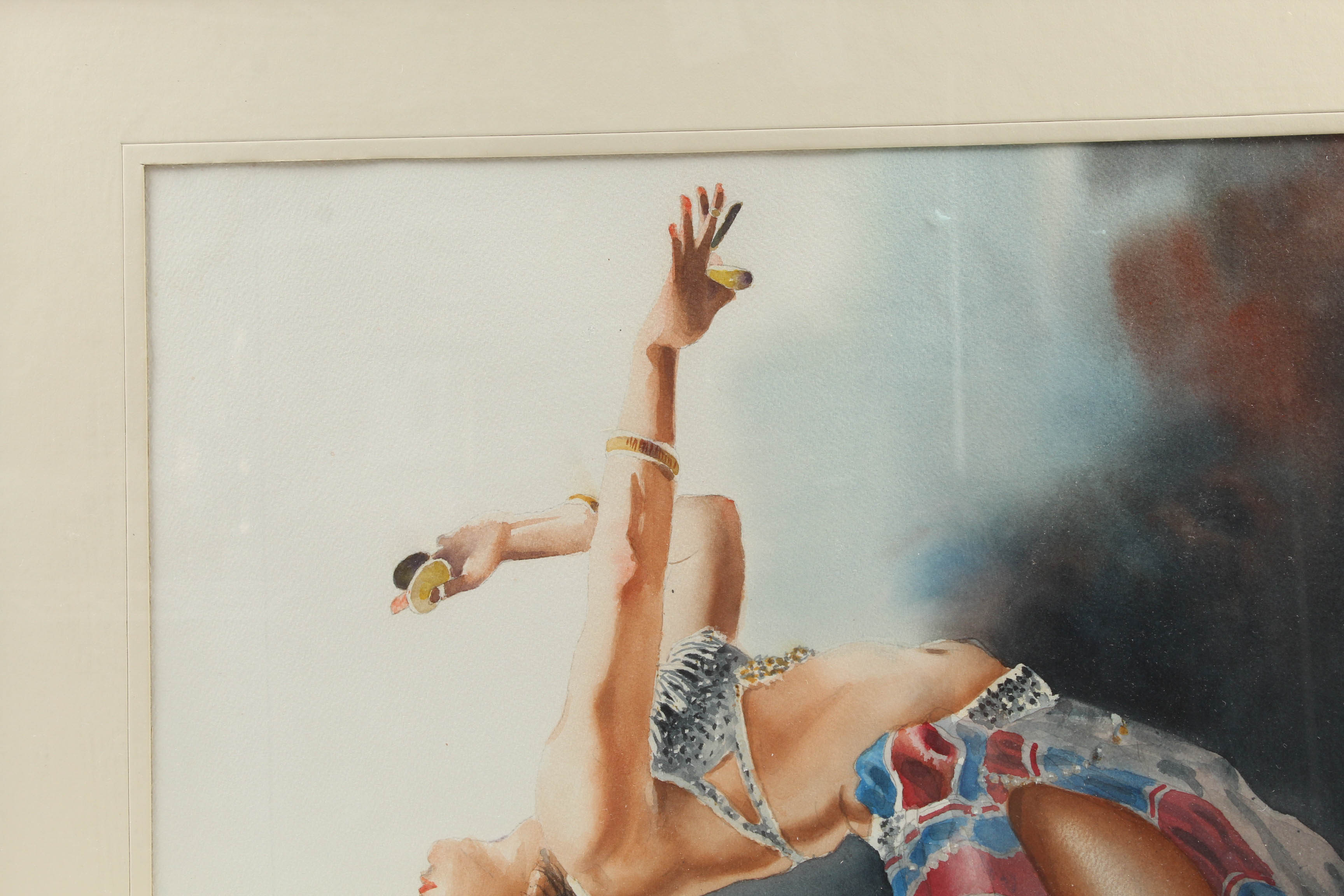 William Bruce Walker Watercolor "Denise" Belly Dancer