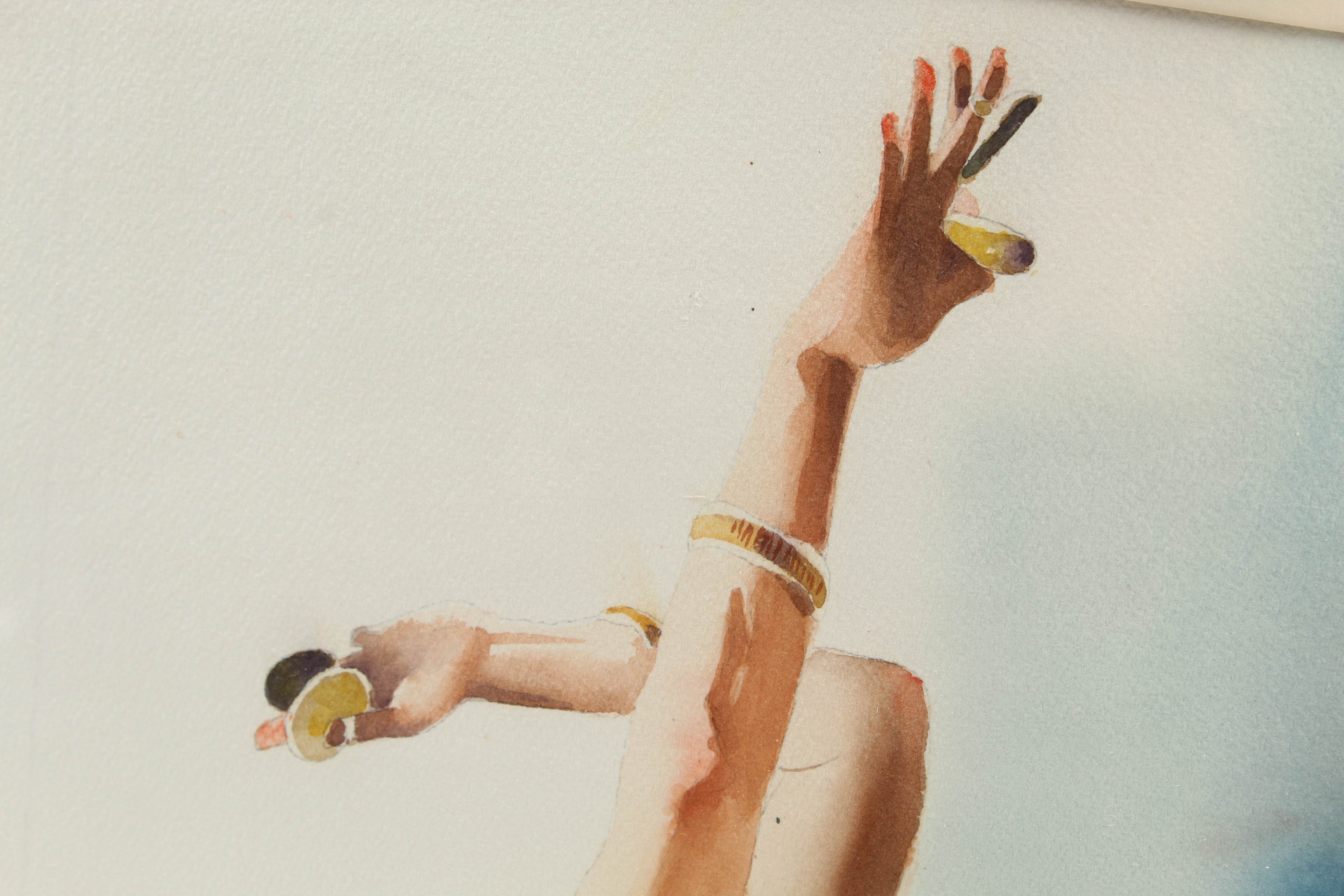 William Bruce Walker Watercolor "Denise" Belly Dancer