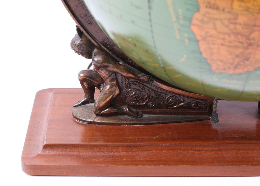 Vintage Cram's "Unrivaled Terrestrial" Lighted Globe