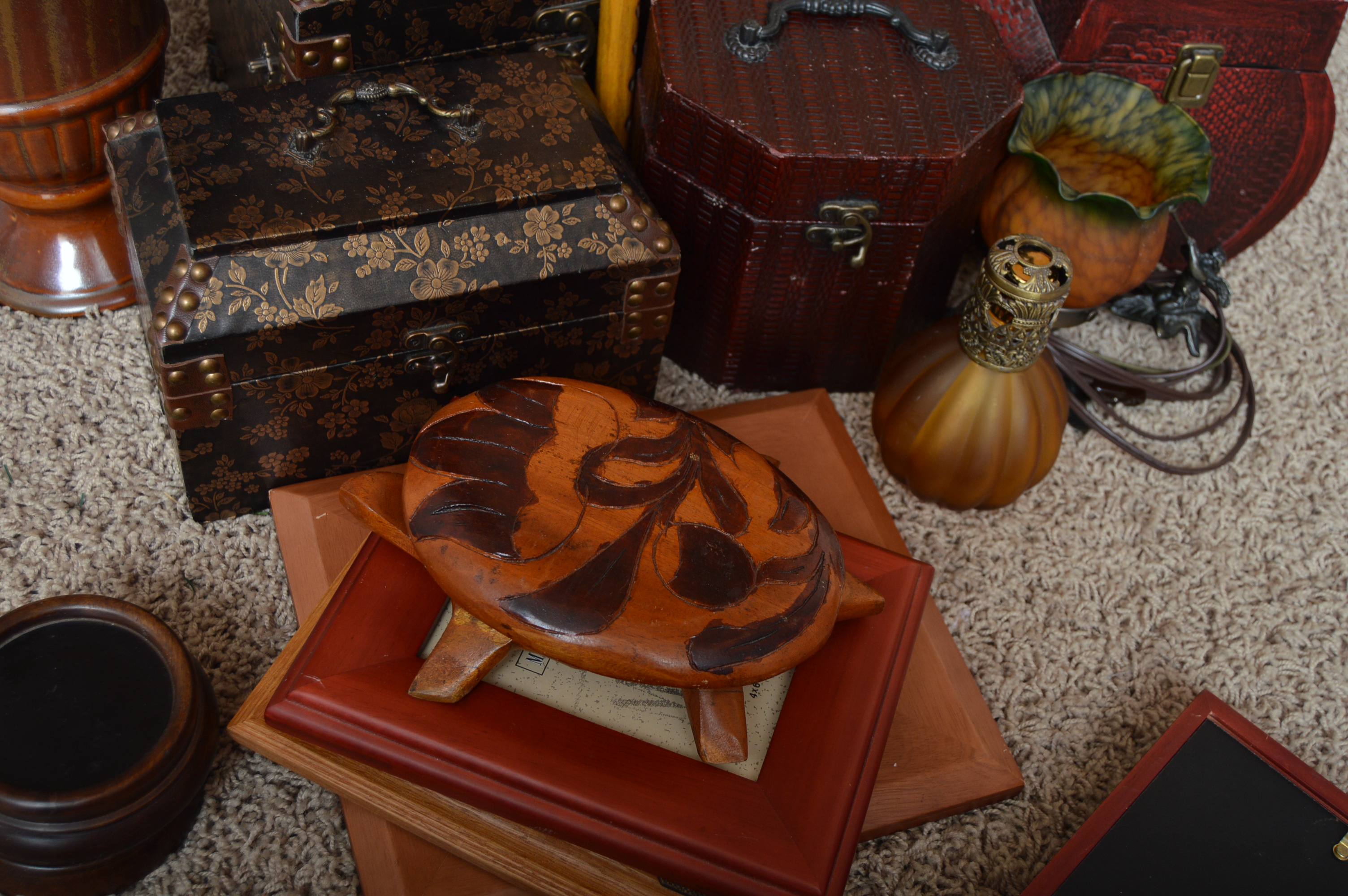 Wicker Trifold Screen and Decor