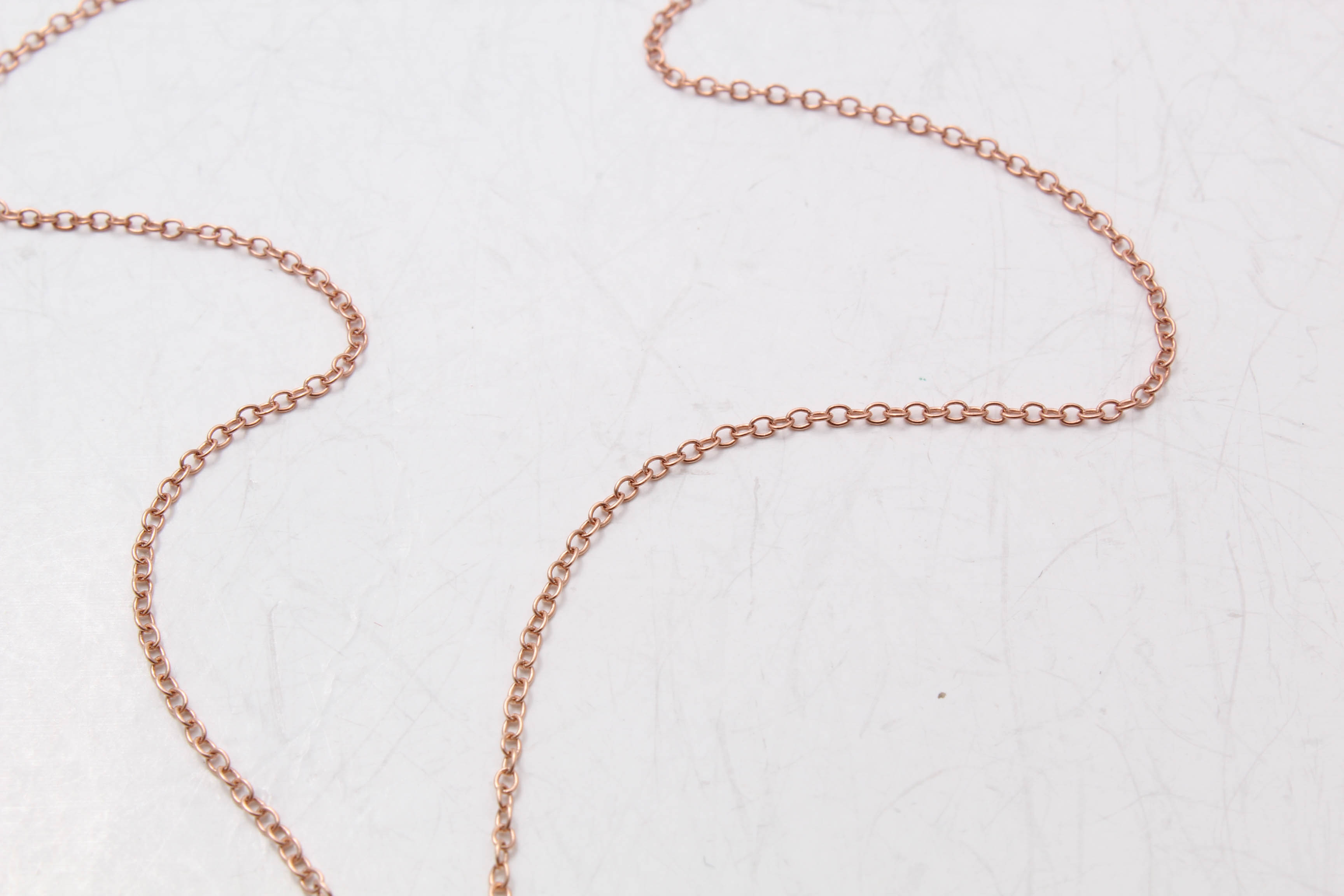 Rose Gold Wash on Sterling Silver Necklace with Garnet Glass Doublet Pendant