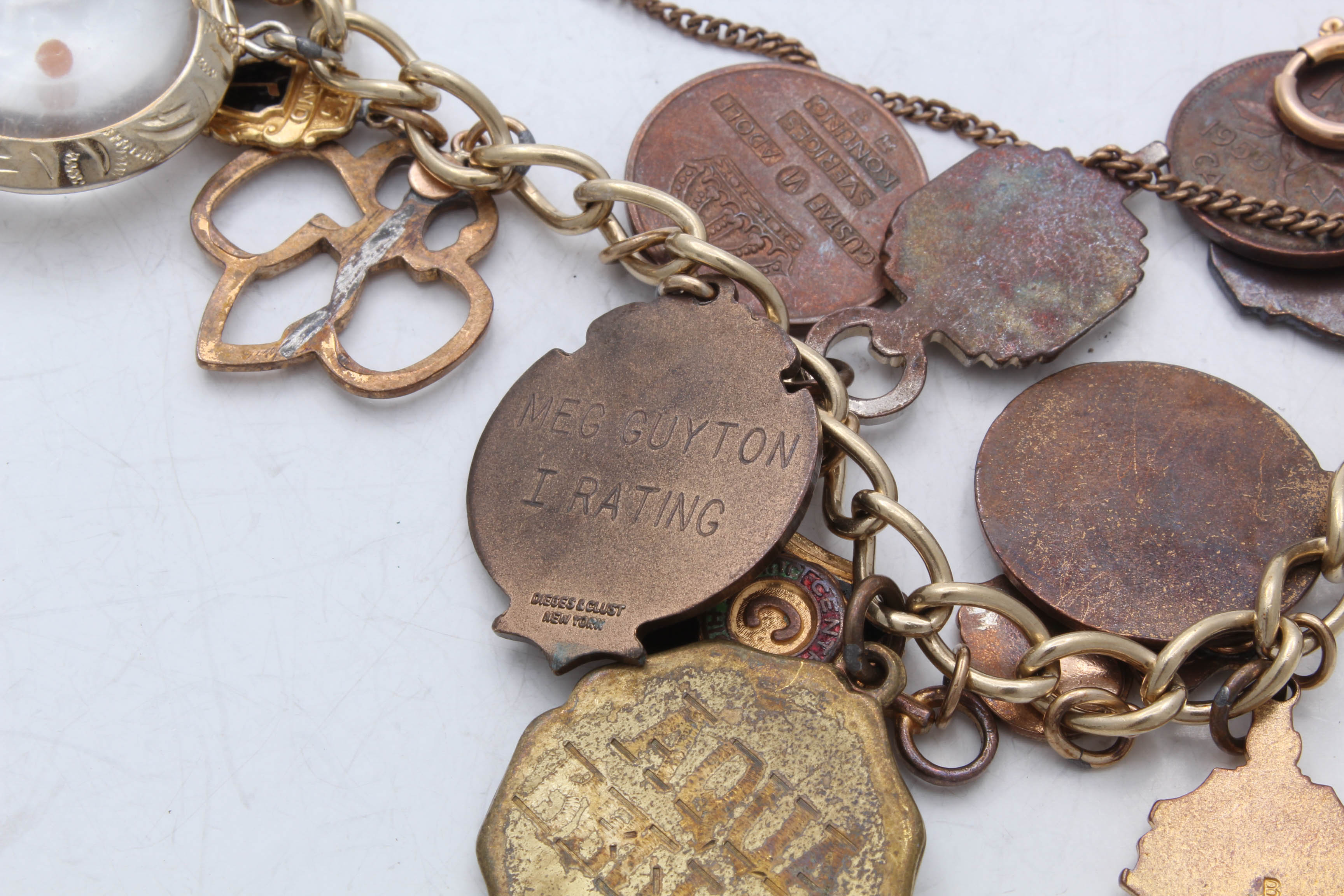 Vintage Gold Filled Charm Bracelet