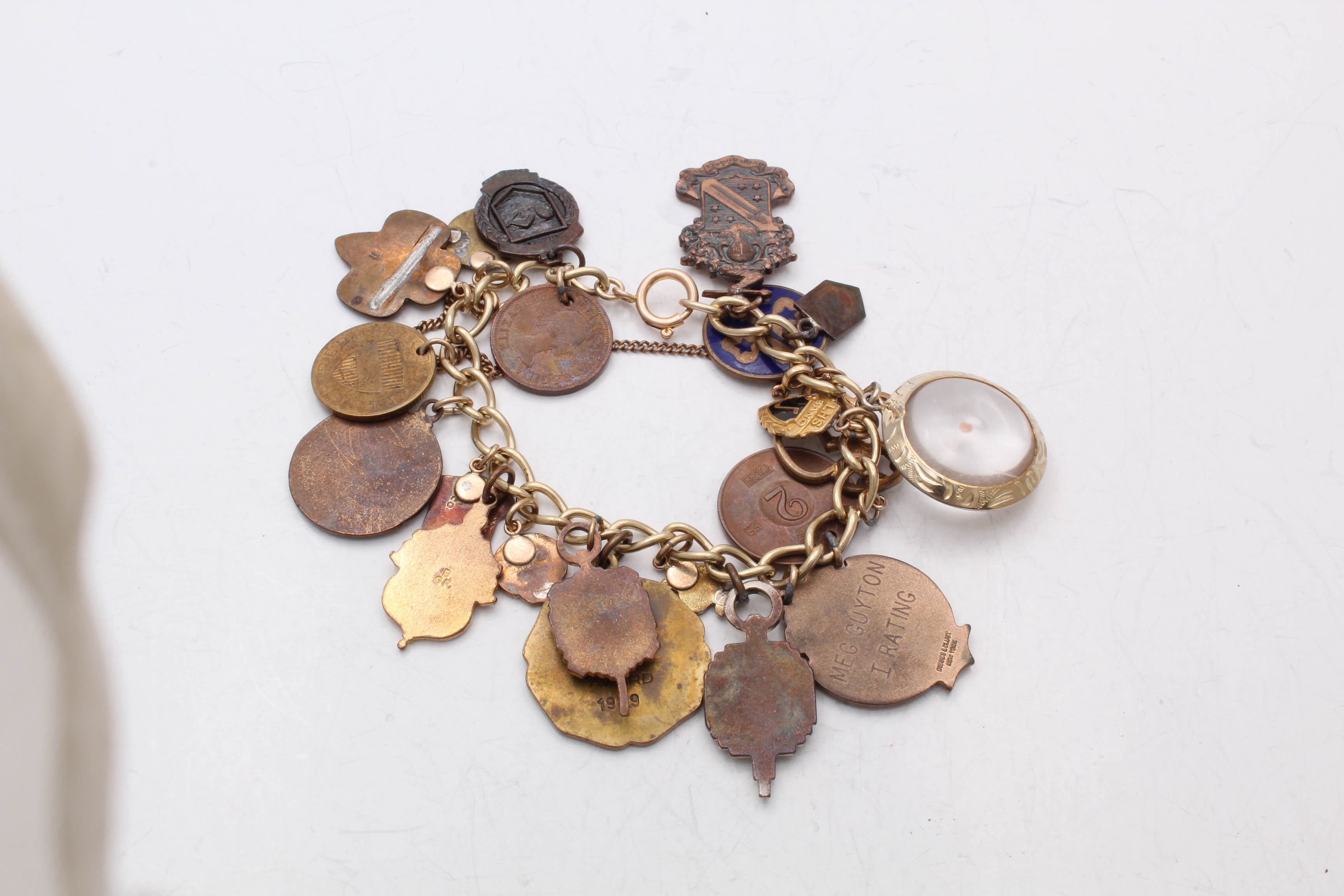 Vintage Gold Filled Charm Bracelet