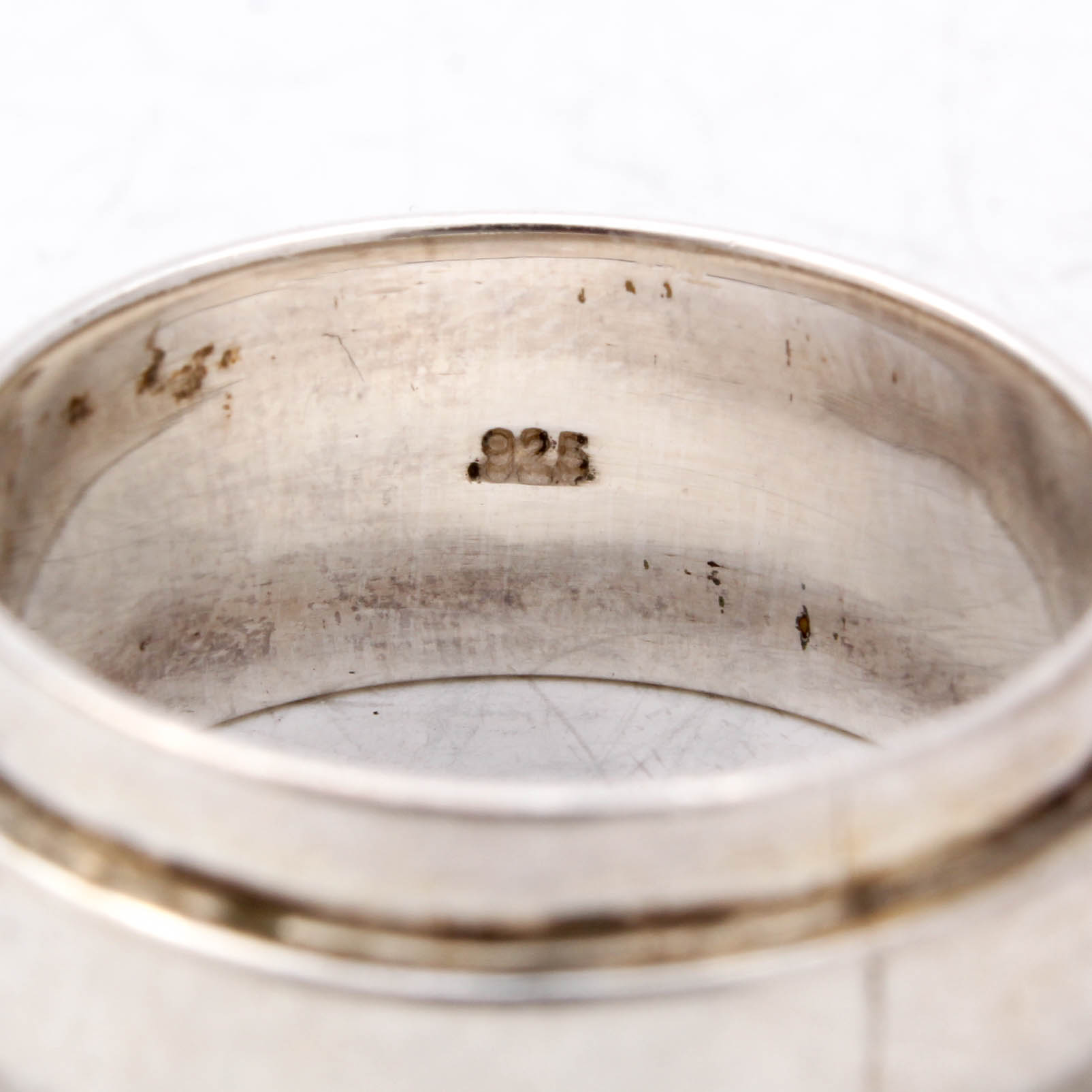 Sterling Silver Ring with Imitation Coral