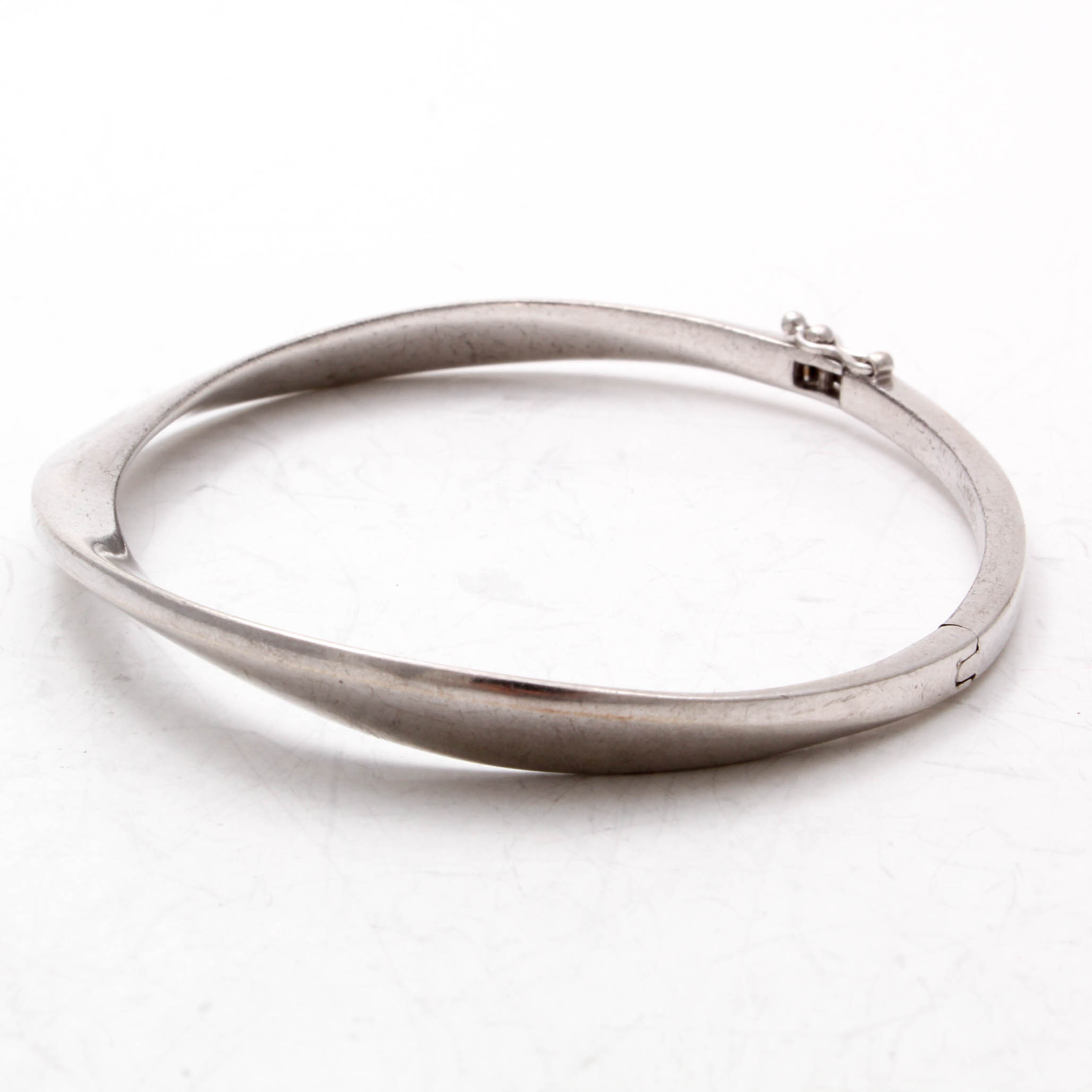 Sterling Silver Hinged Bangle Bracelet