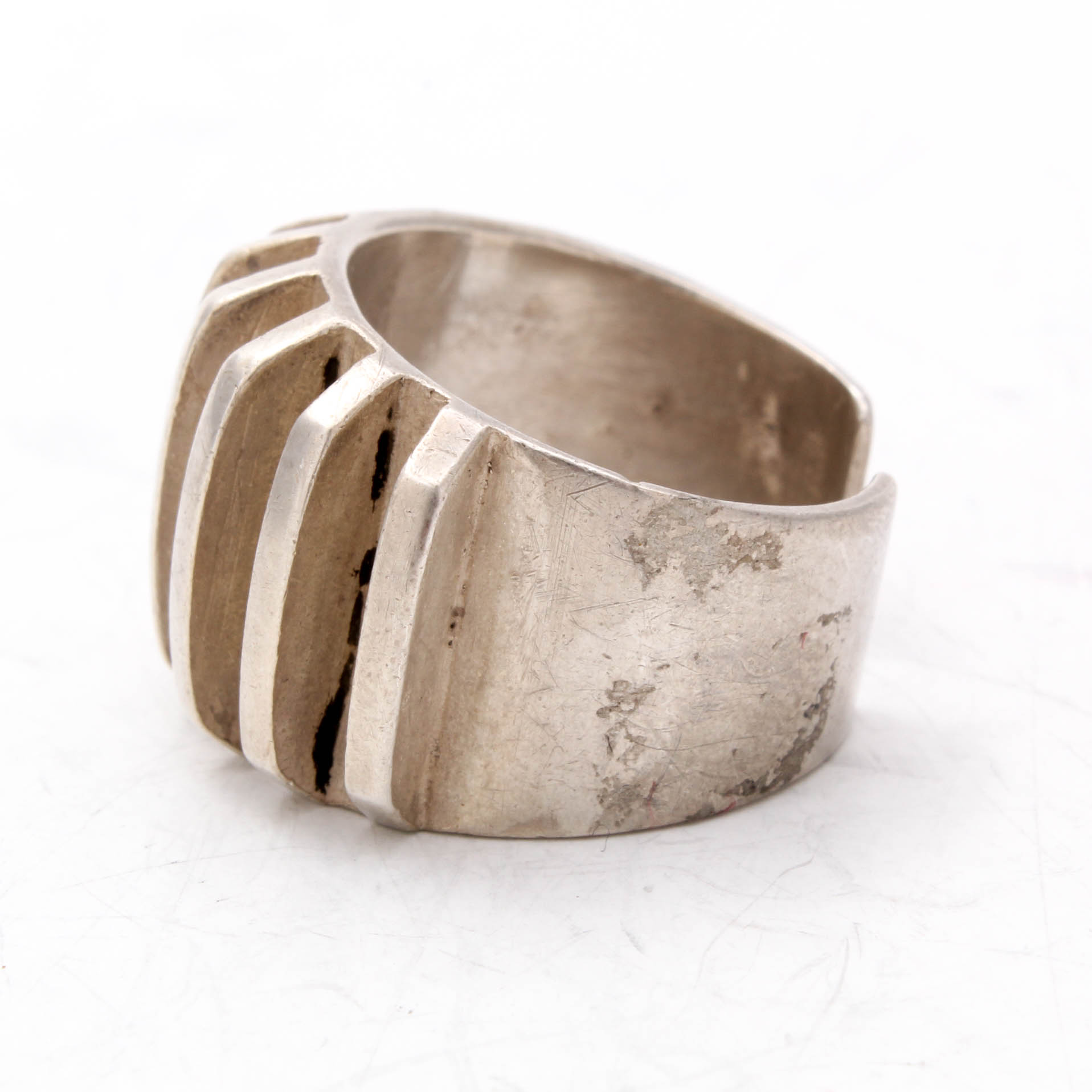Anna Greta Ekir Sterling Silver Modernist Ring