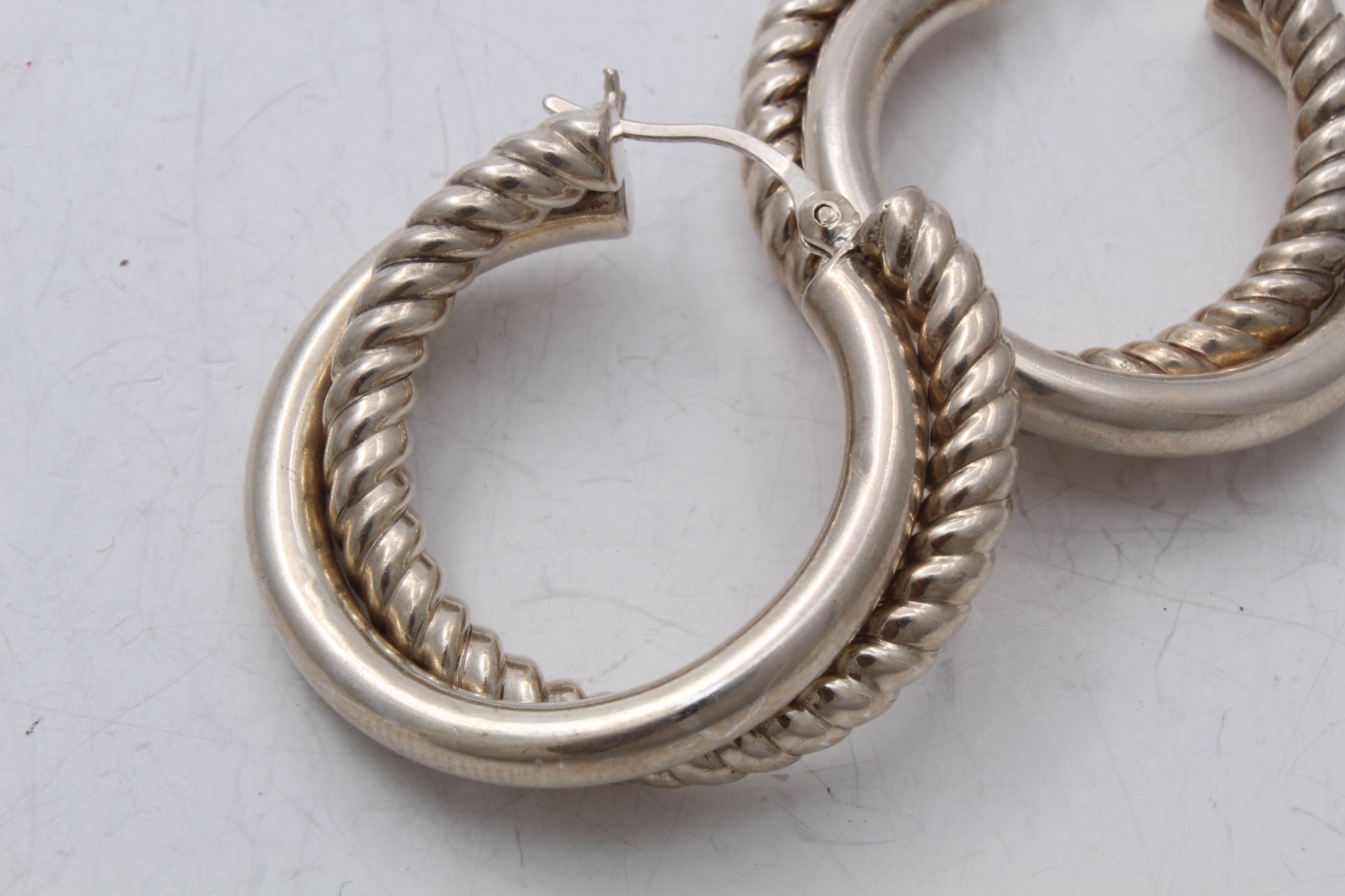 Contemporary Sterling Silver Earrings