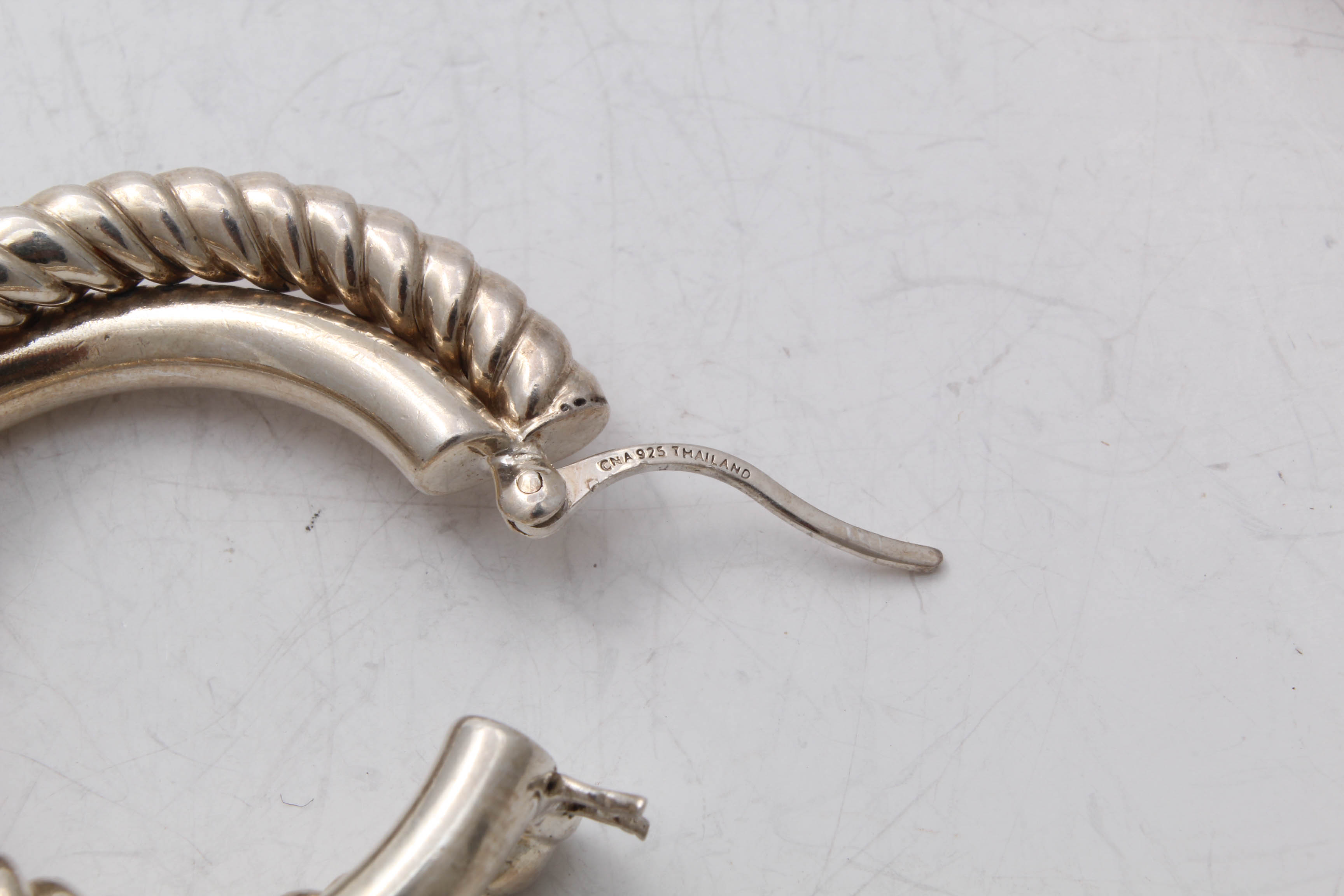 Contemporary Sterling Silver Earrings