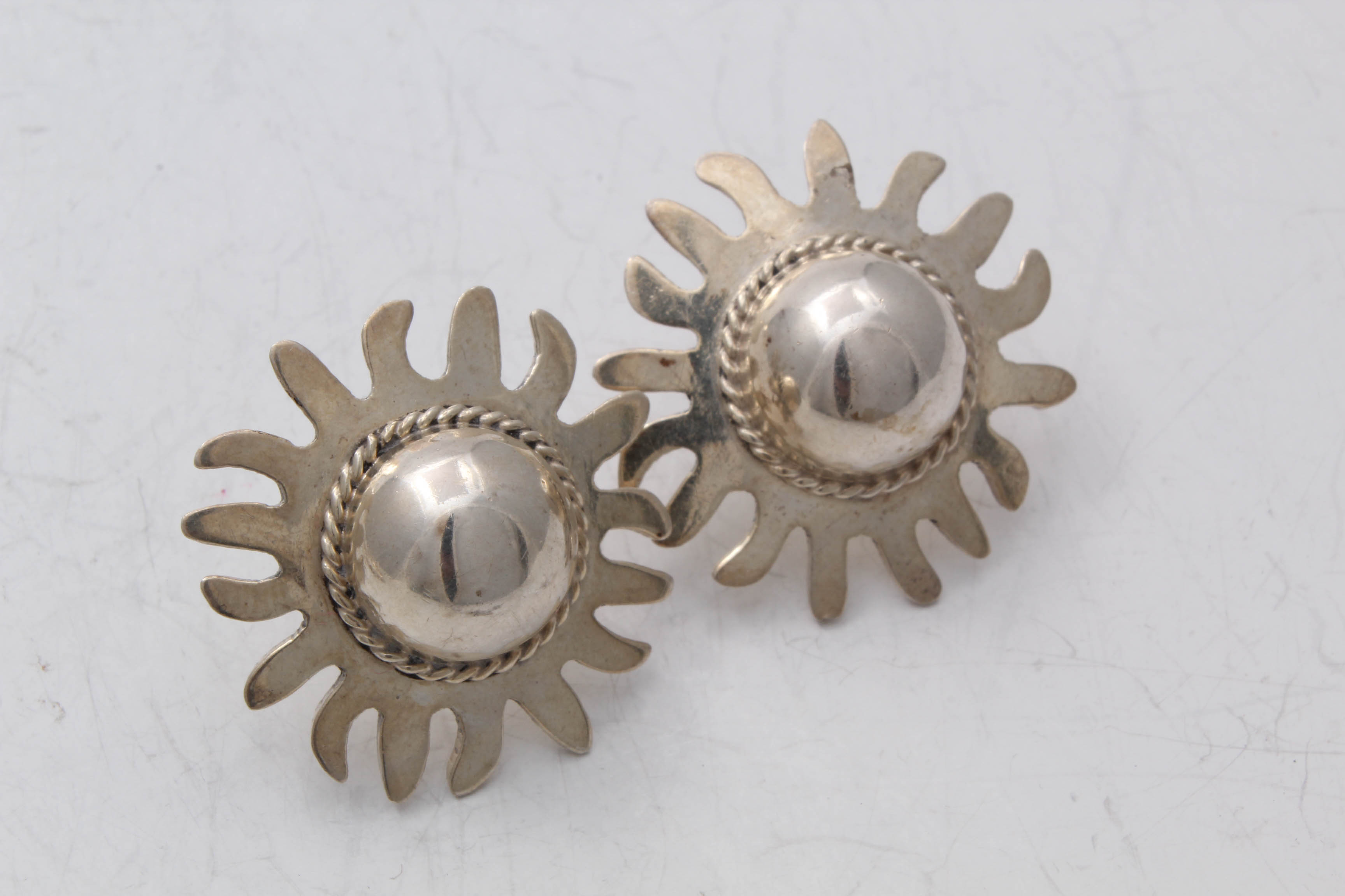 Contemporary Sterling Silver Earrings