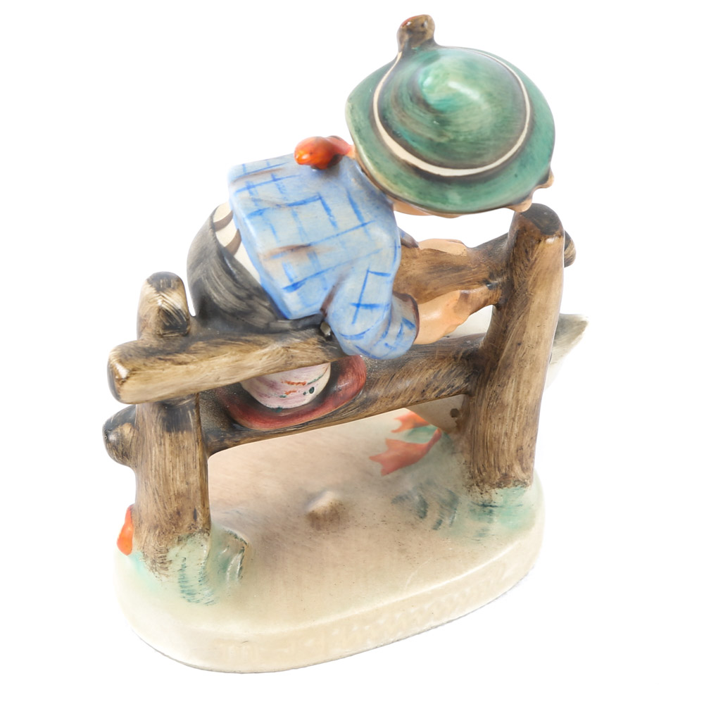 Goebel Hummel "Barnyard Hero" and "Boy with Toothache" Porcelain Figurines