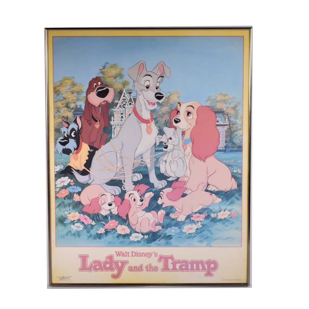 Vintage Reproduction "Lady and the Tramp" Film Poster