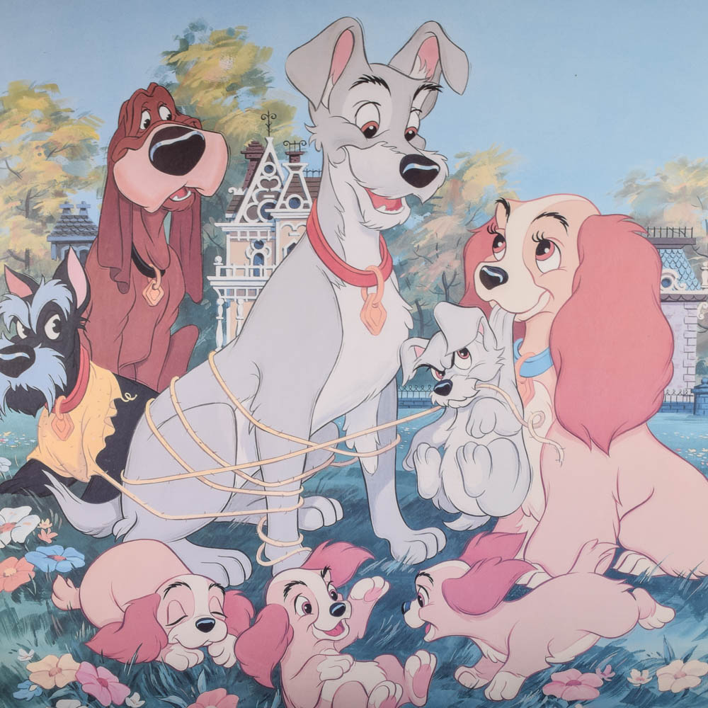 Vintage Reproduction "Lady and the Tramp" Film Poster